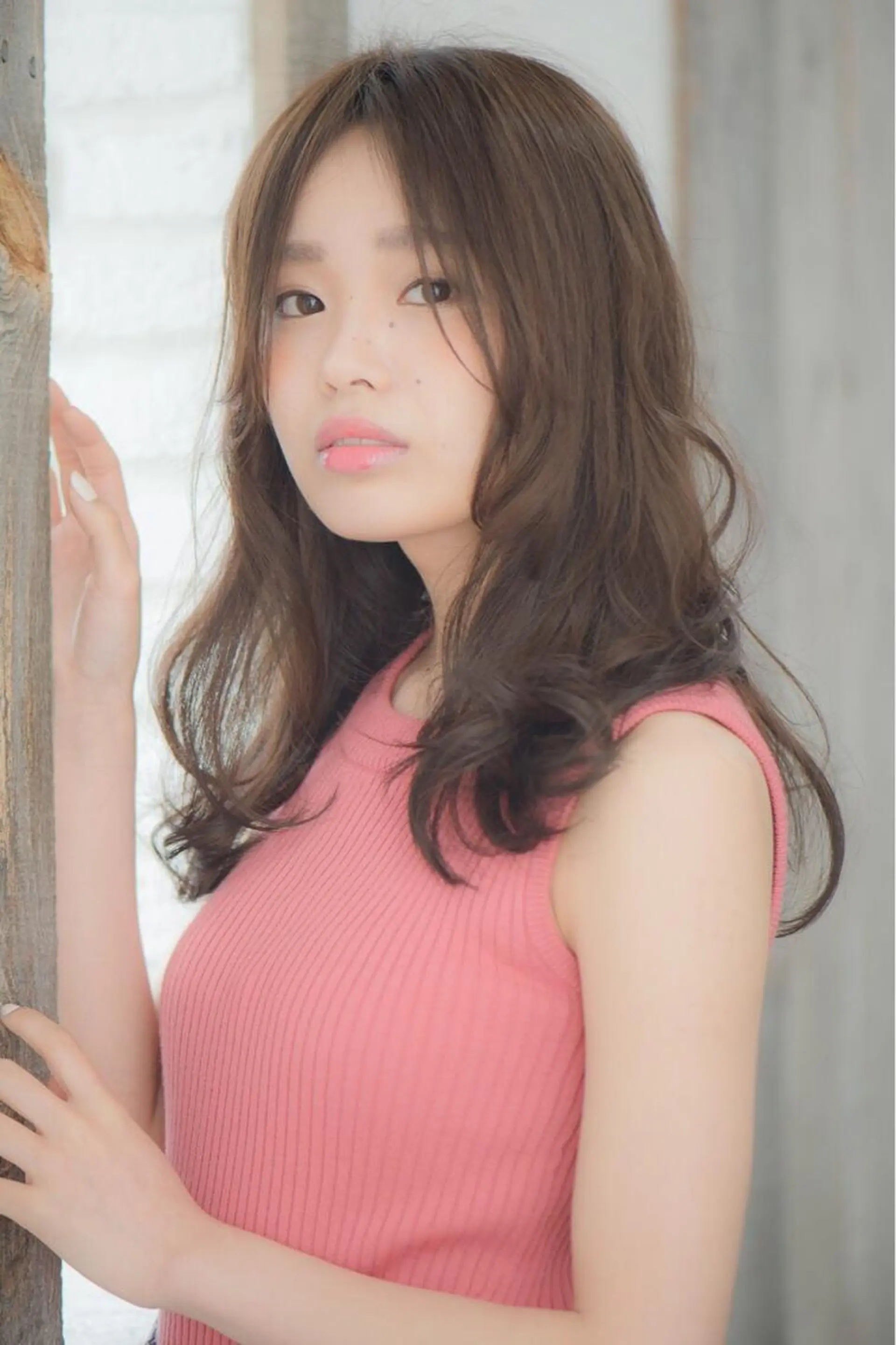 セミロング カラー パーマ カット ヘアカラー パーマ トリートメント 朝比奈 志保のヘアスタイル