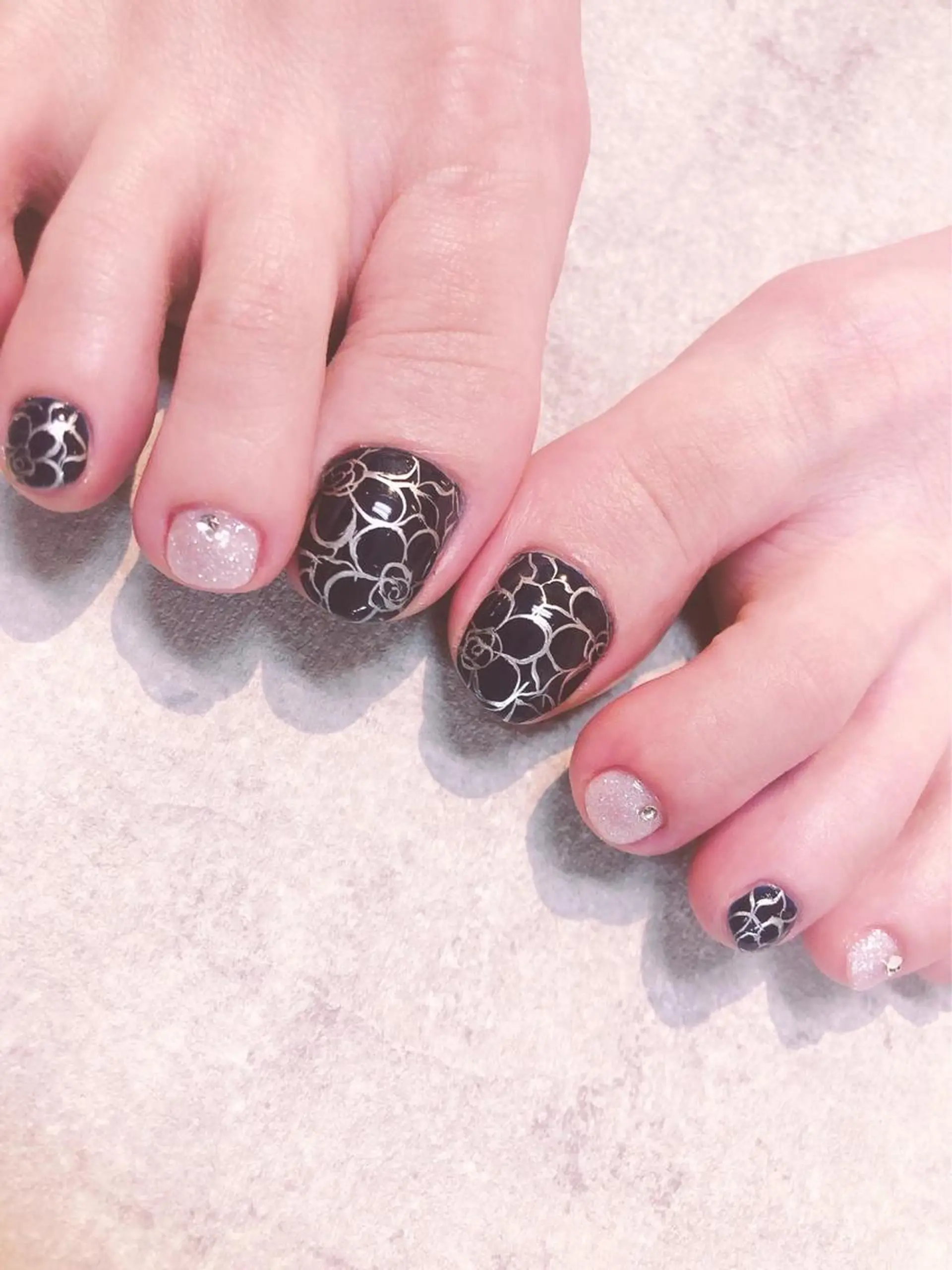 ネイル フラワーネイル フットネイル フットネイル FASTNAIL PLUS 新宿店のネイルデザイン