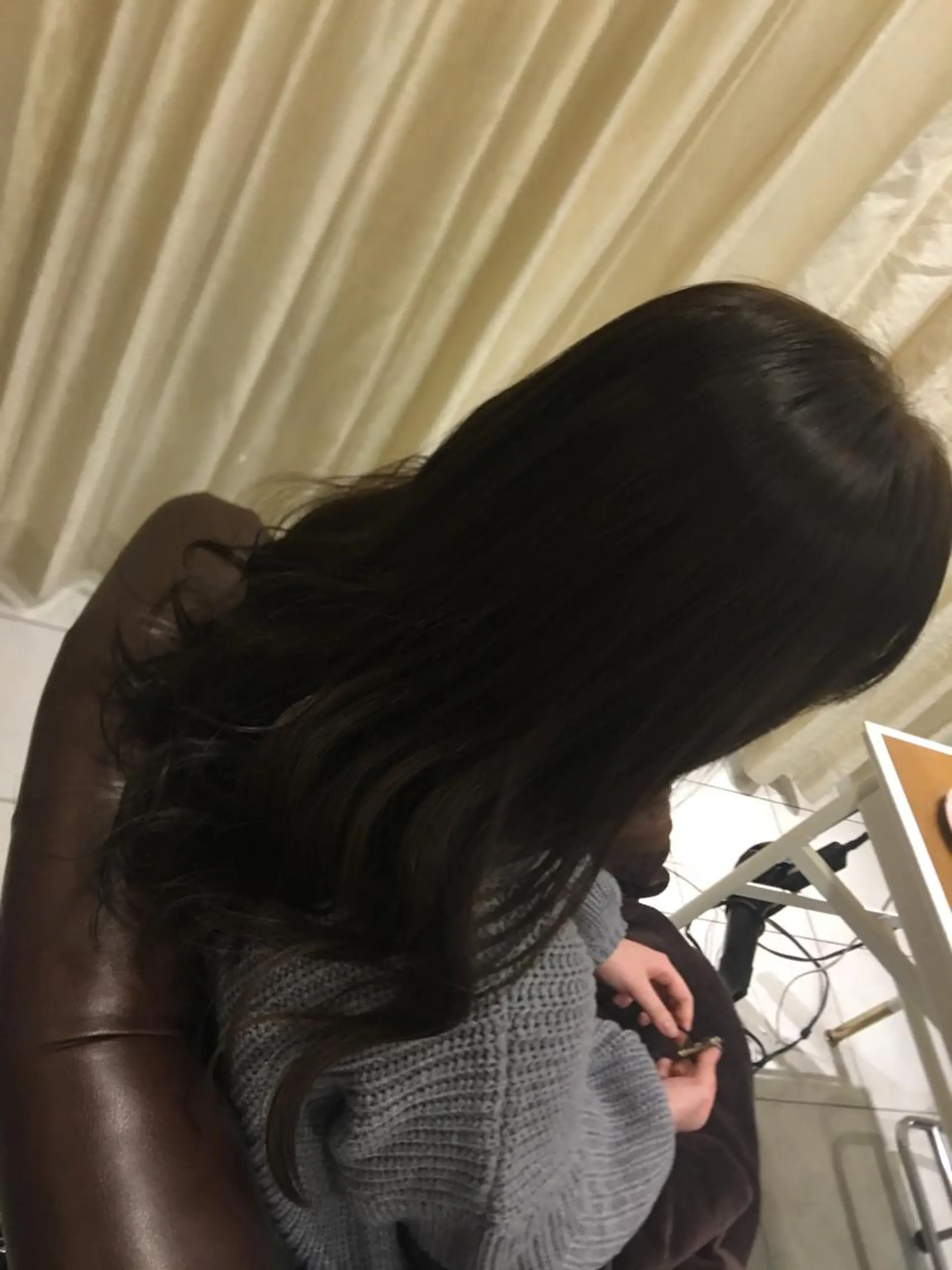 ロング パーマ ブリーチカラー🌈 嘉名 真樹のヘアスタイル