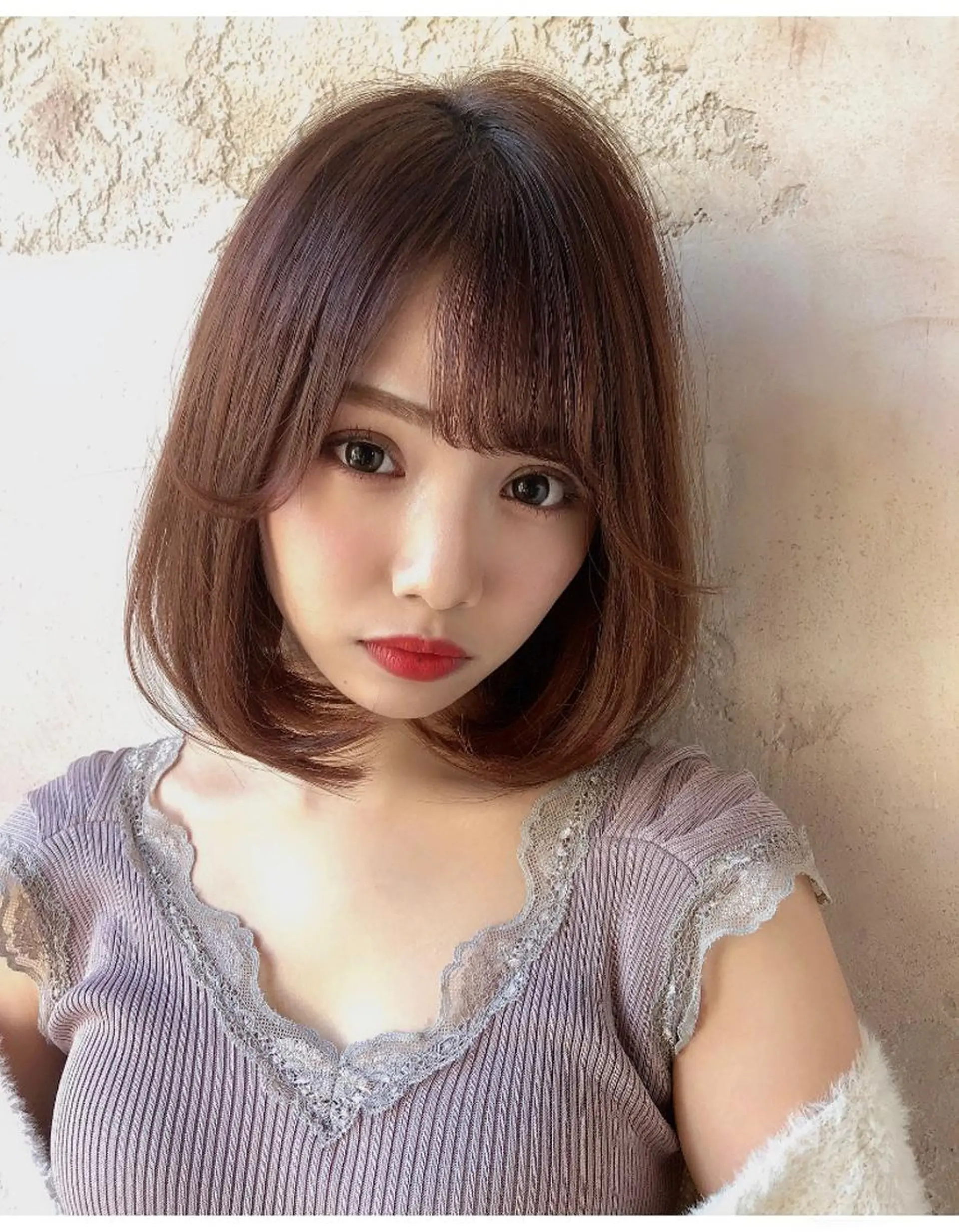 ミディアム カット ヘアカラー トリートメント 代表山口ひな 髪質改善のプロのヘアスタイル