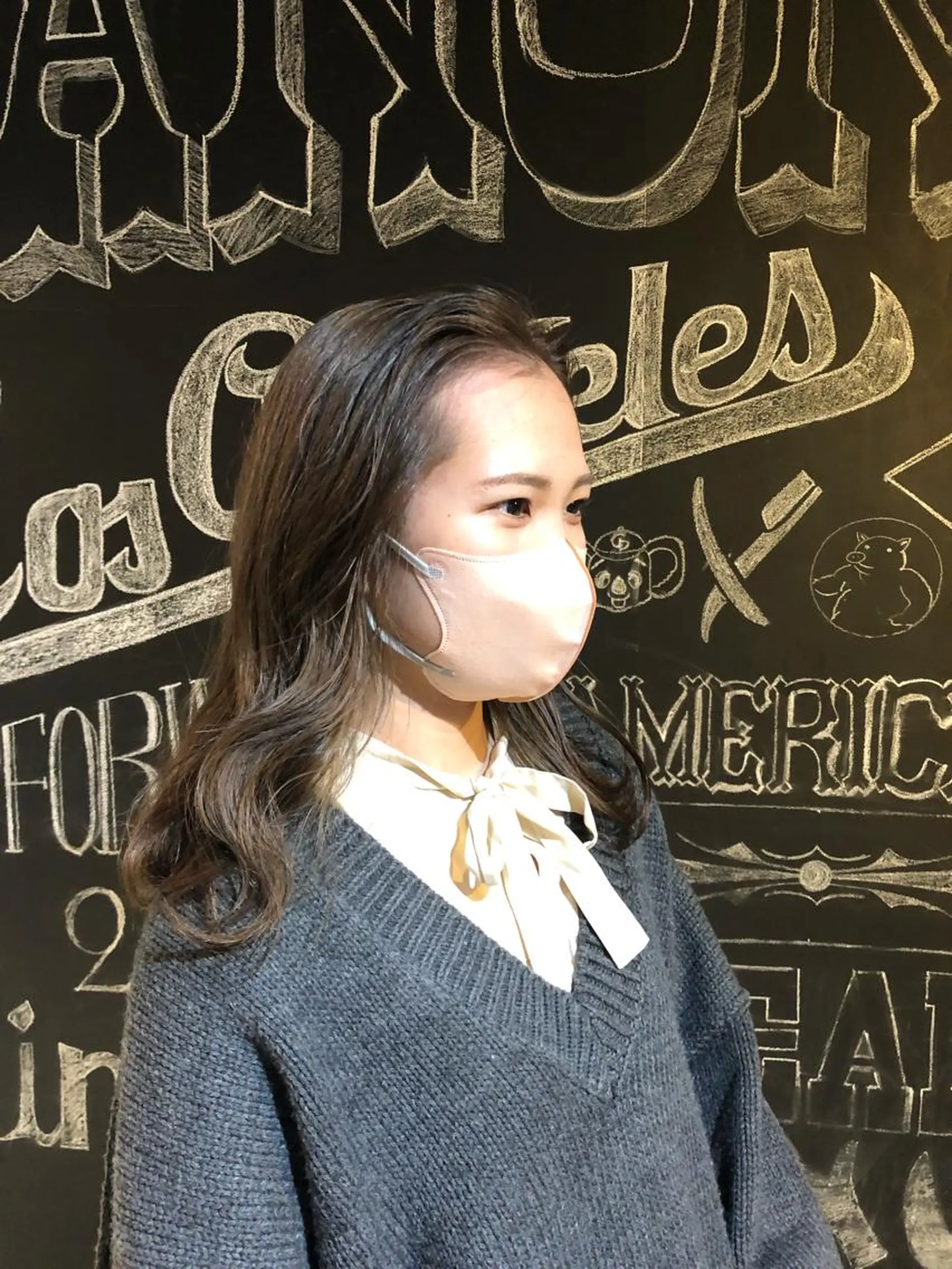 セミロング the OSCAR所属・韓国ヘアスタイリスト Harukaのヘアスタイル