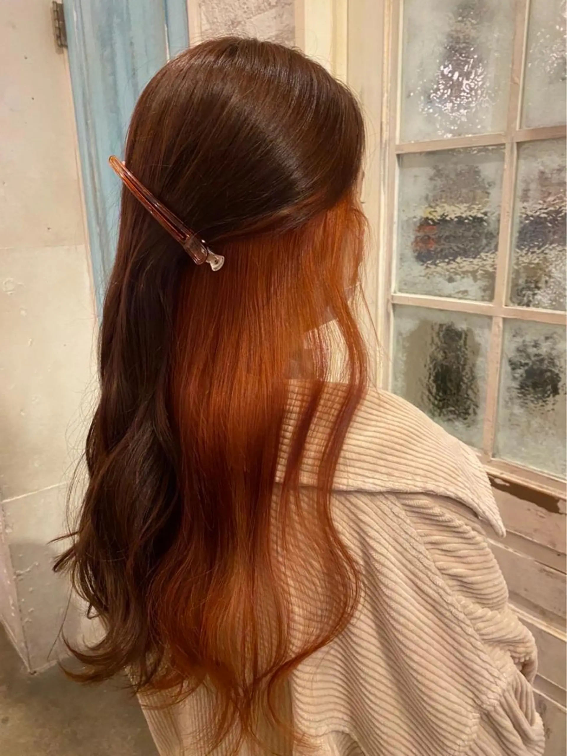 ロング カラー 美濃 咲穂のヘアスタイル