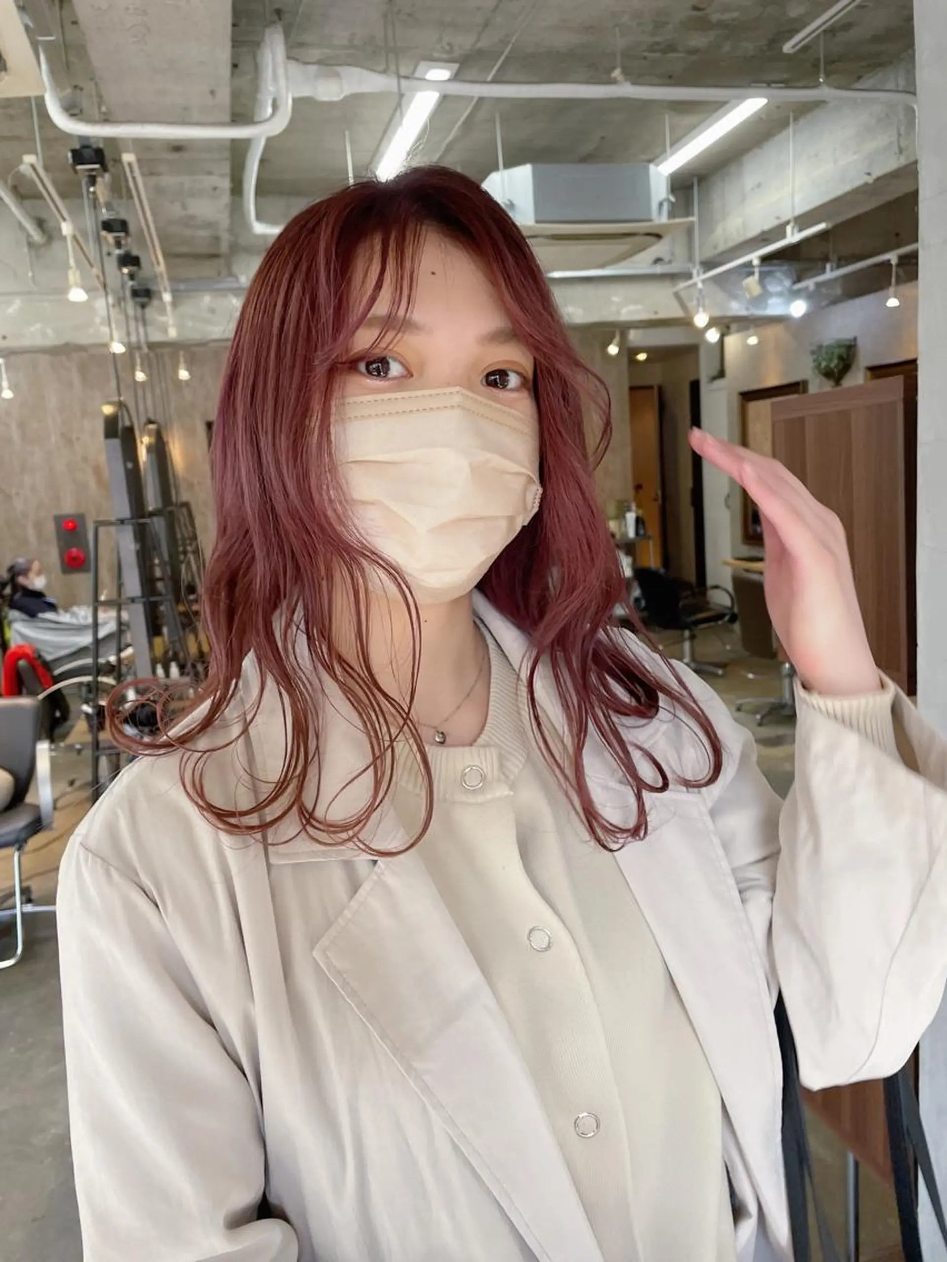 ミディアム カラー ベージュカラー ピンクカラー ピンクベージュ ralme/sol 髙橋一哉のヘアスタイル