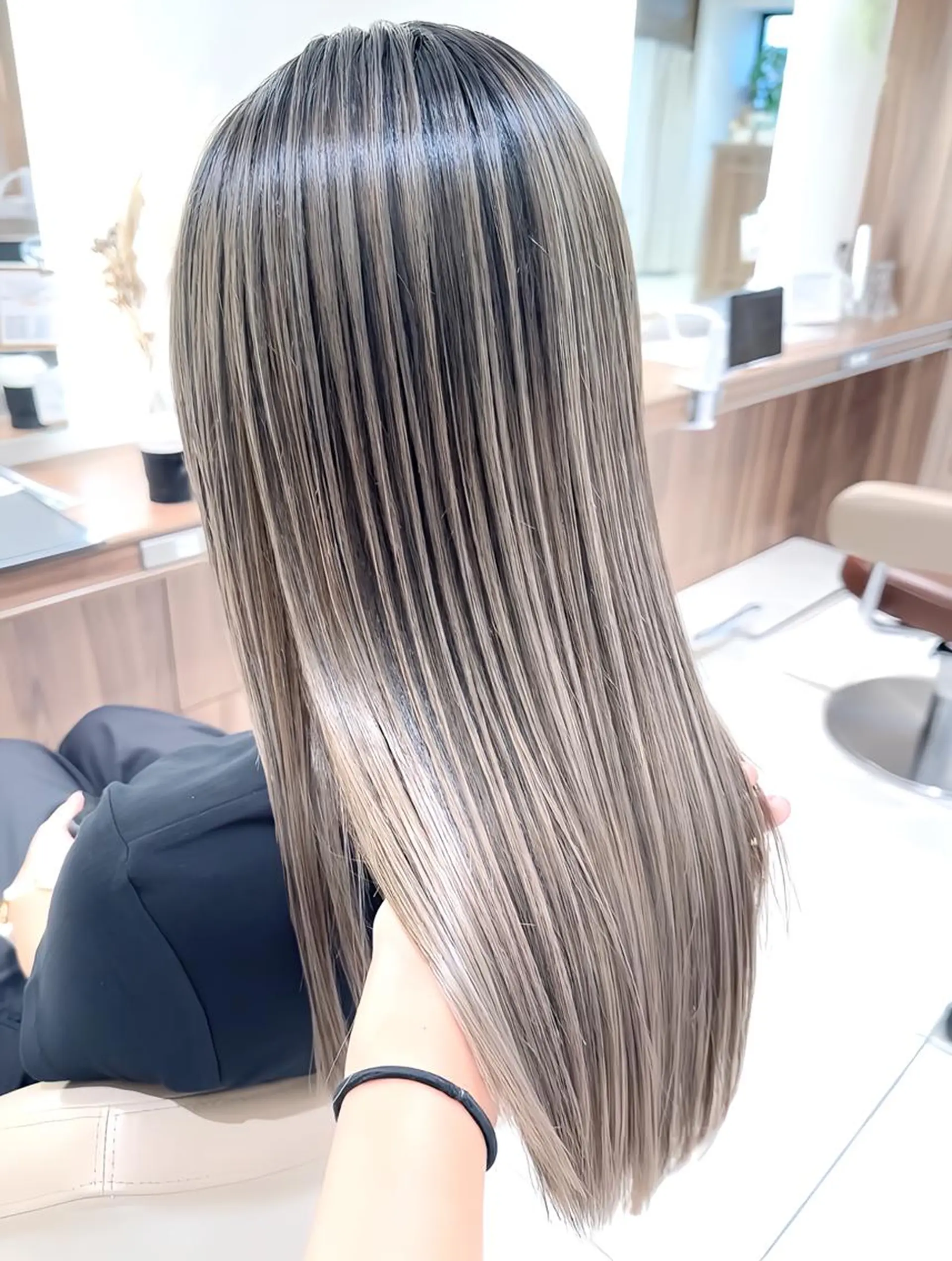 ロング カラー 髪質改善 ヘアカラー トリートメント ＡＳＨ 大宮のヘアスタイル