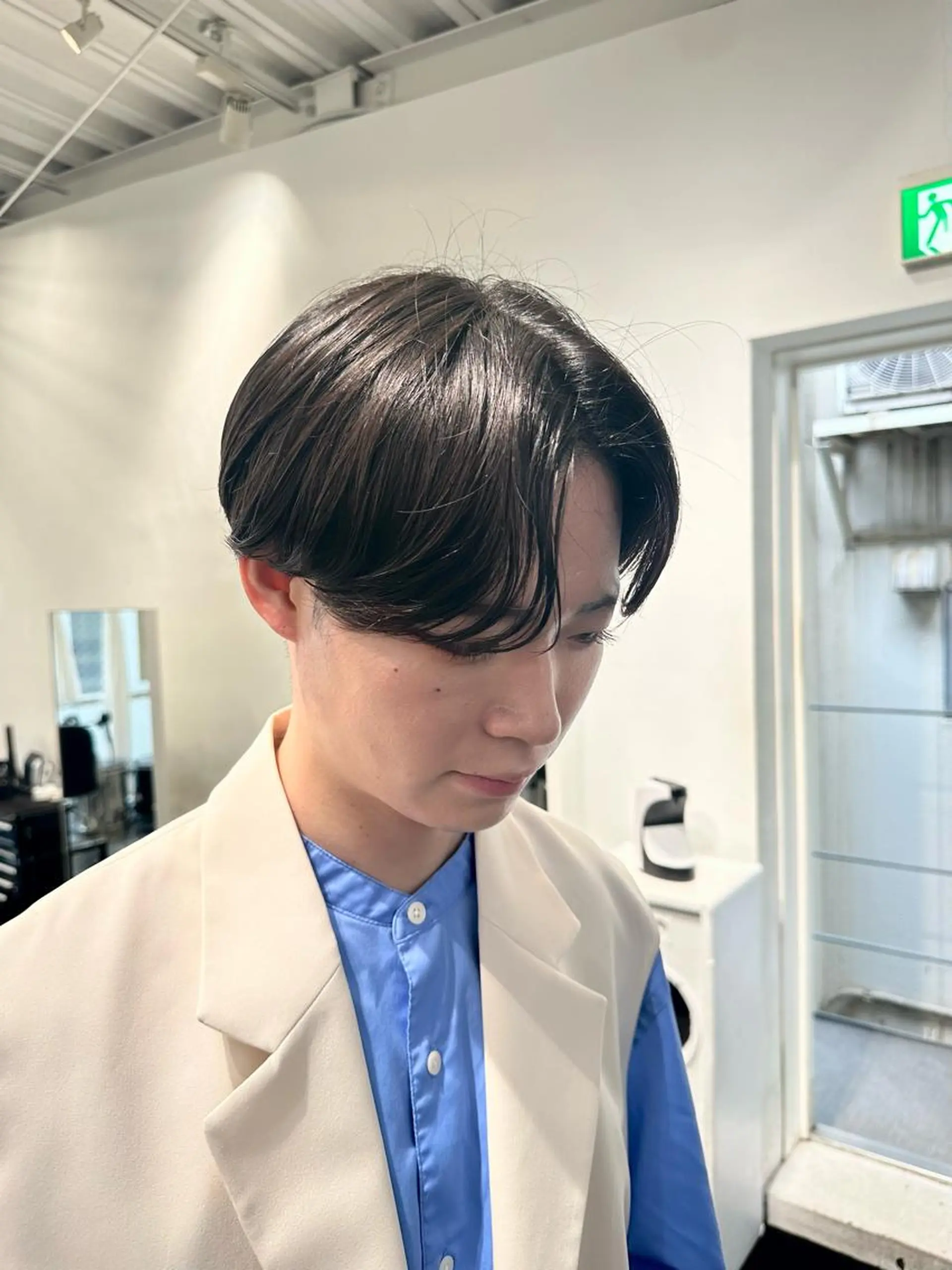 ショート パーマ メンズ カルマパーマ メンズパーマ カット パーマ 🎀ツヤ髪/韓国 ヘアミカ🎀のヘアスタイル