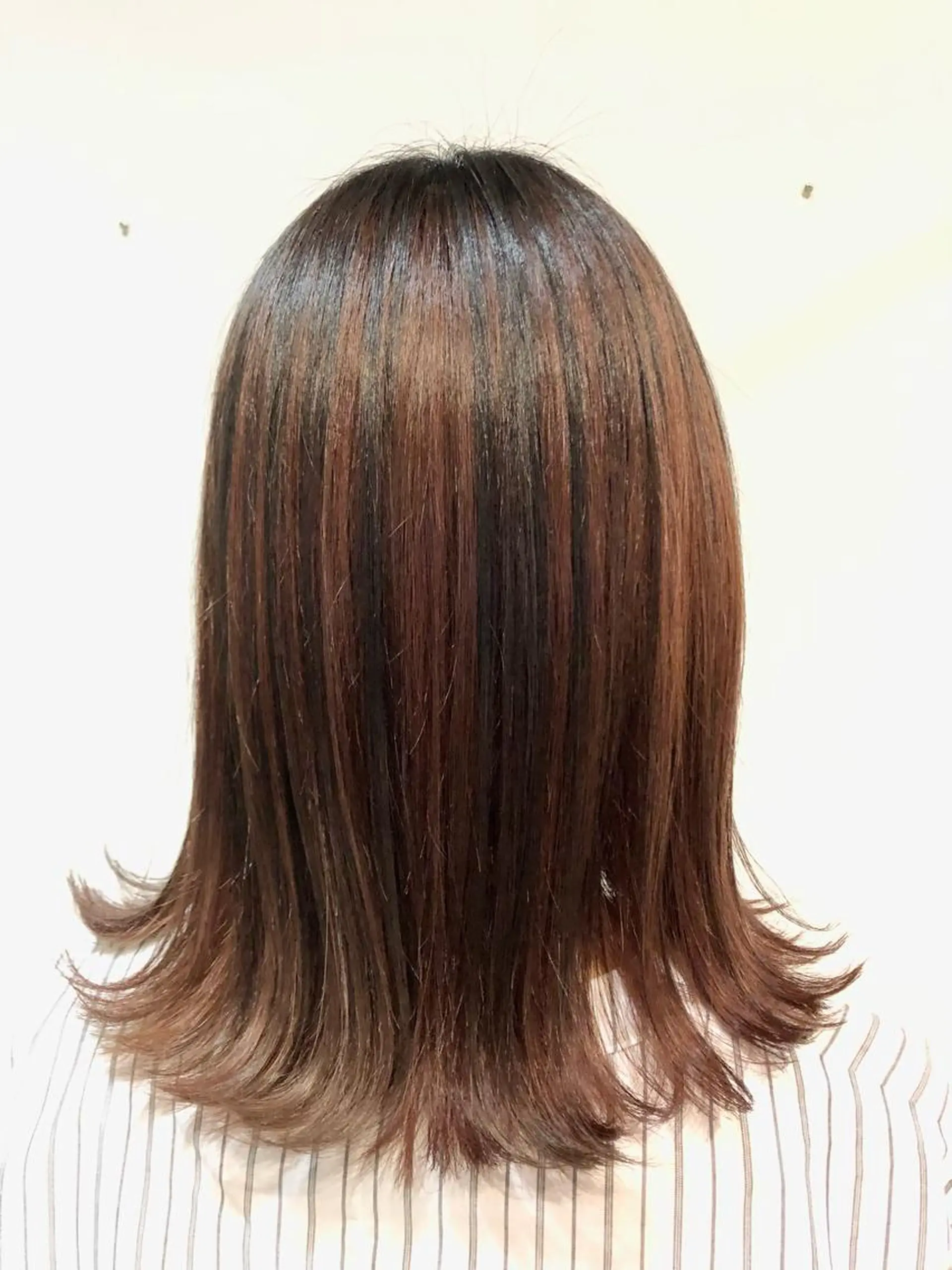 ミディアム カラー ヘアカラー トリートメント 青野 文香のヘアスタイル