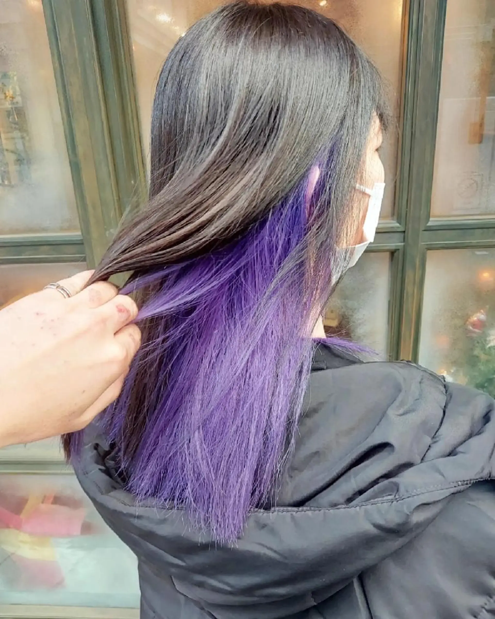 セミロング カラー インナーカラー grow上野御徒町【グロウ】所属・ブリーチ・ハイトーン 特化🎉内山のヘアスタイル