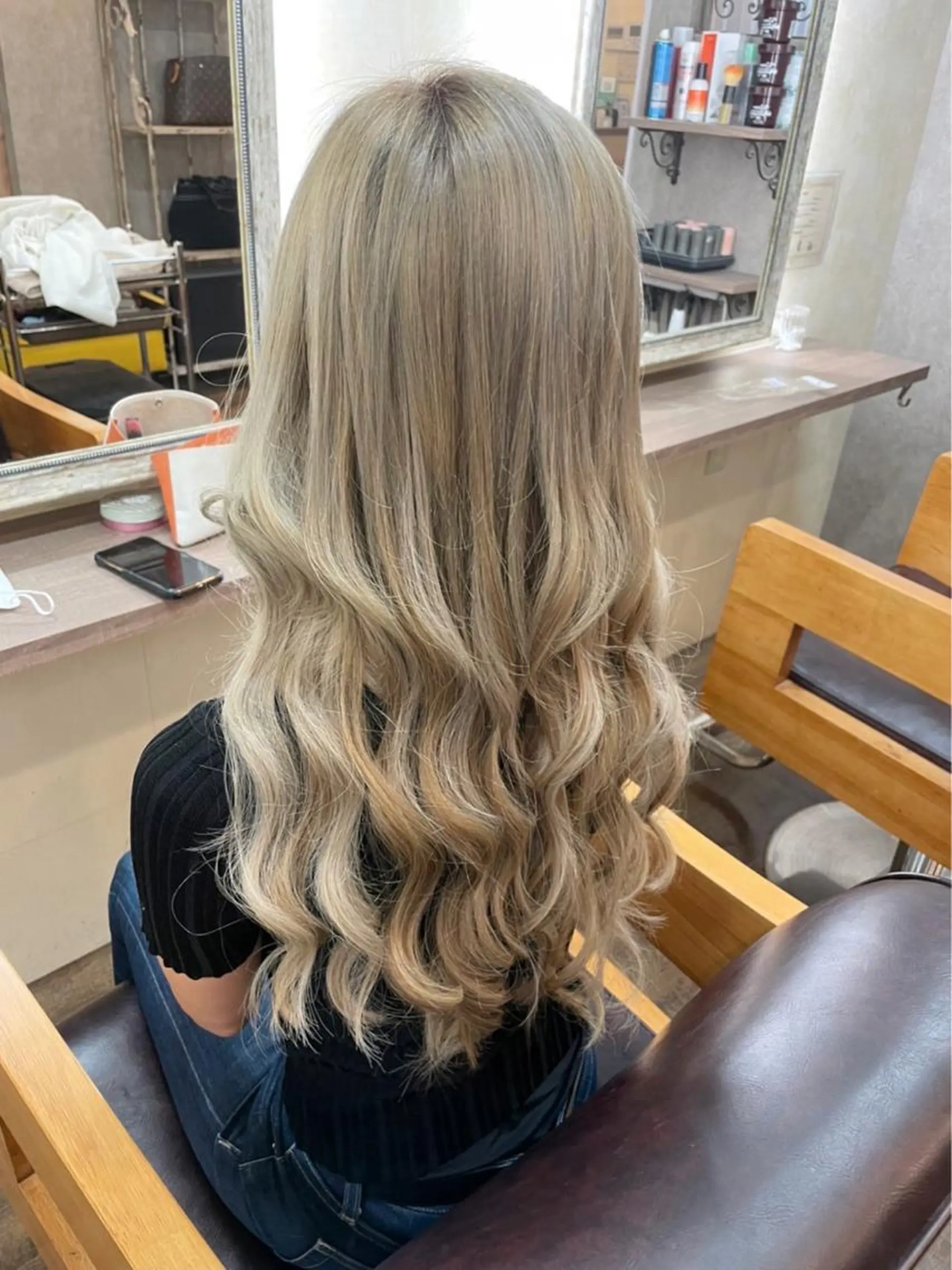 ロング ヘアアレンジ シールエクステ エクステ カット エクステ 田井中 悠紀のヘアスタイル