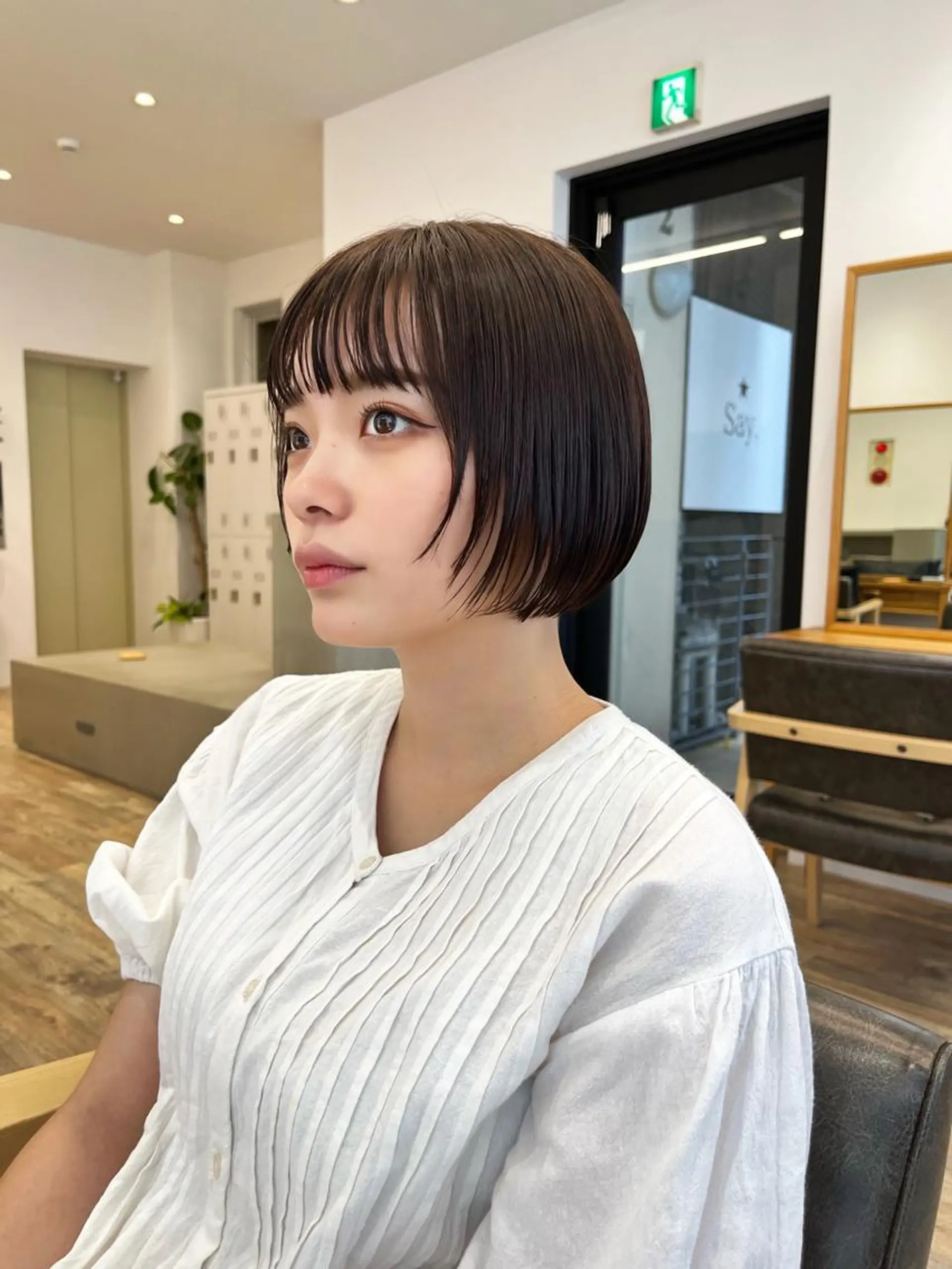 ショート ボブ 顔まわりレイヤー レイヤーカット Say.FUKUOKA所属・⭐️ショートの匠⭐️ Say.岩井のヘアスタイル