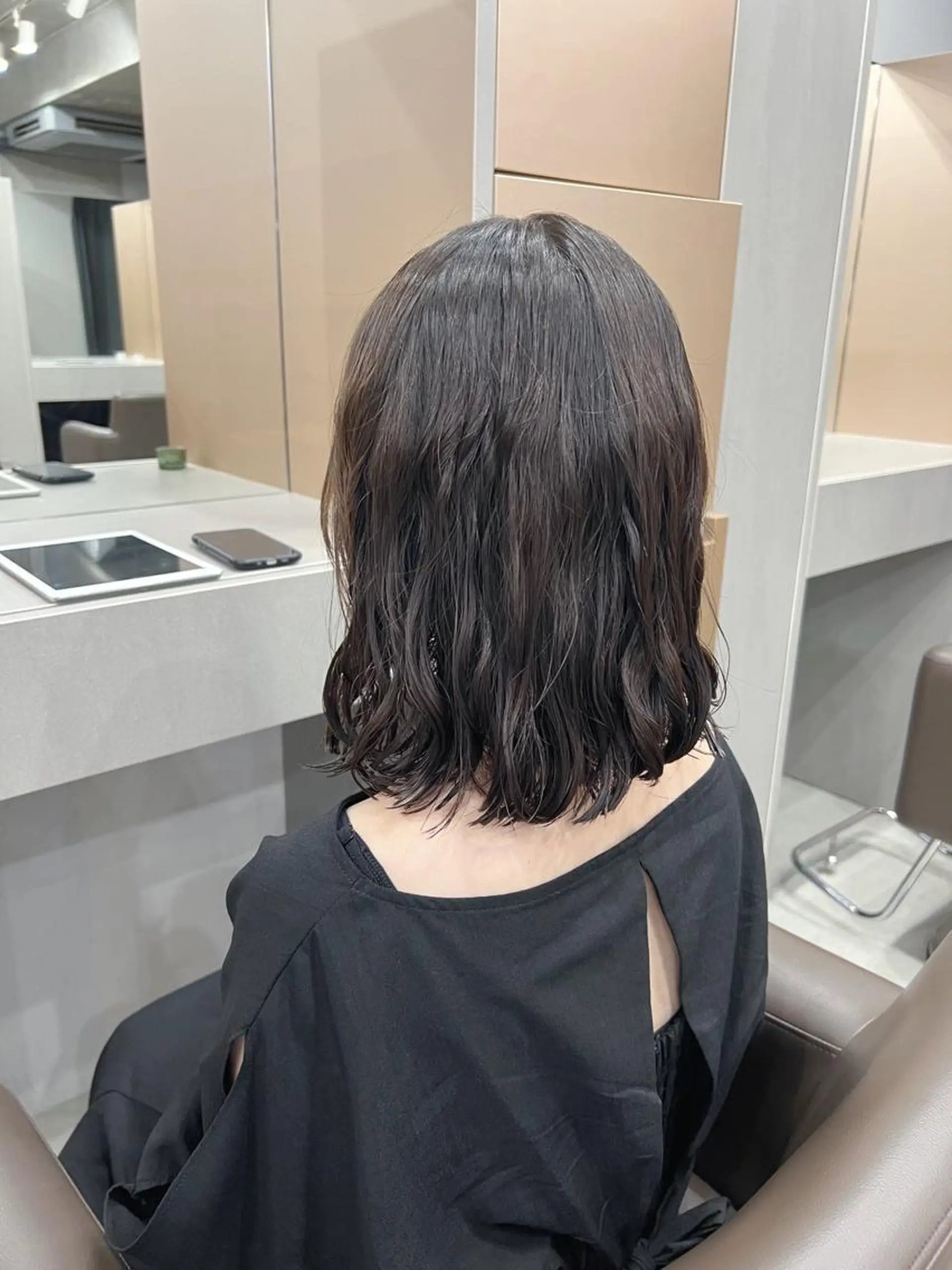 ミディアム パーマ ボブパーマコテ巻き風 パーマNo1深江秀平のヘアスタイル