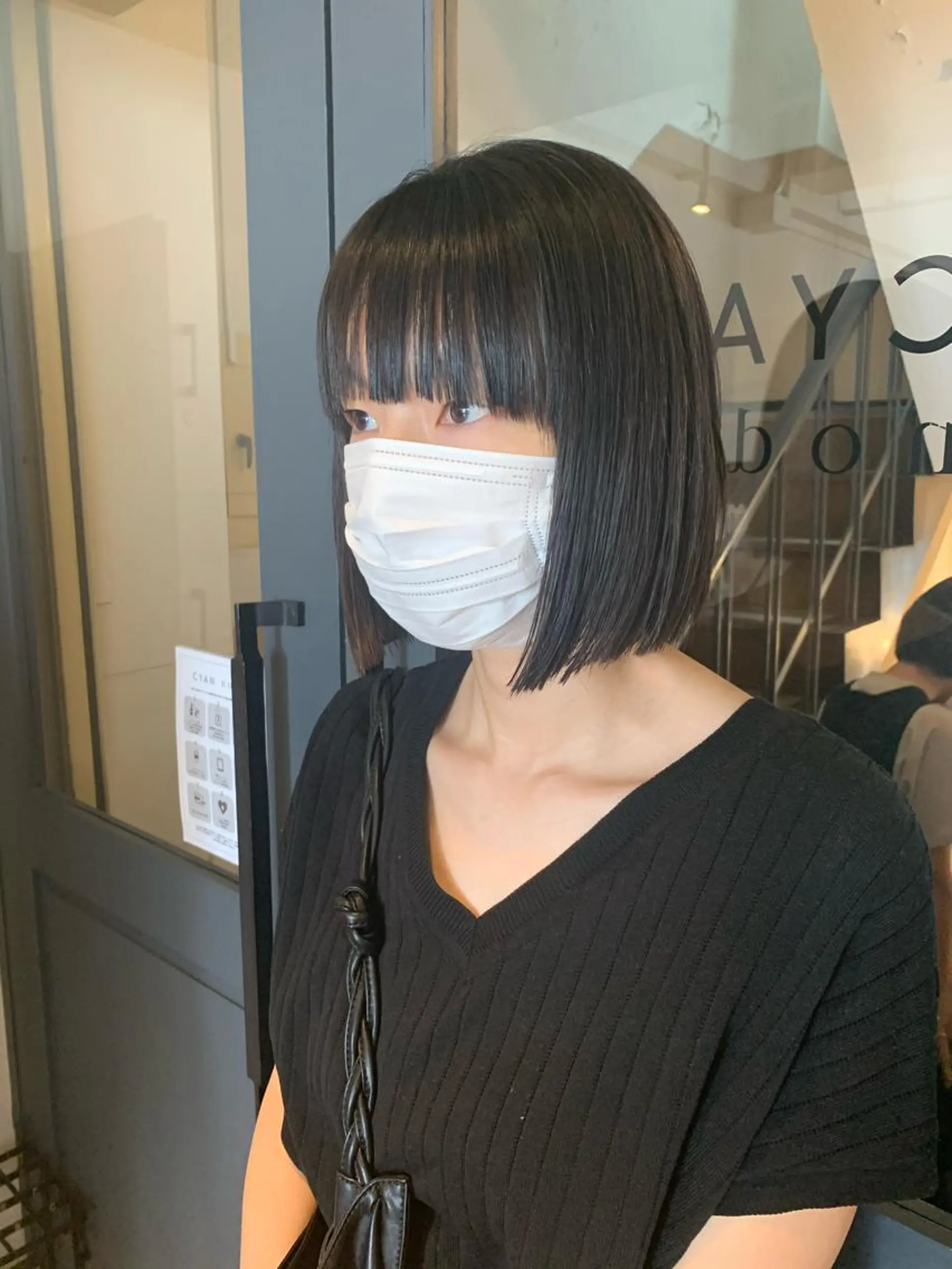 ショート カラー パーマ ヘアアレンジ メンズ キッズ ネイル マツエク・マツパ 黒髪 ボブ 縮毛矯正 ストレートパーマ SALOWIN梅田茶屋町店所属・ウルフレイヤーカット /チヒロのヘアスタイル