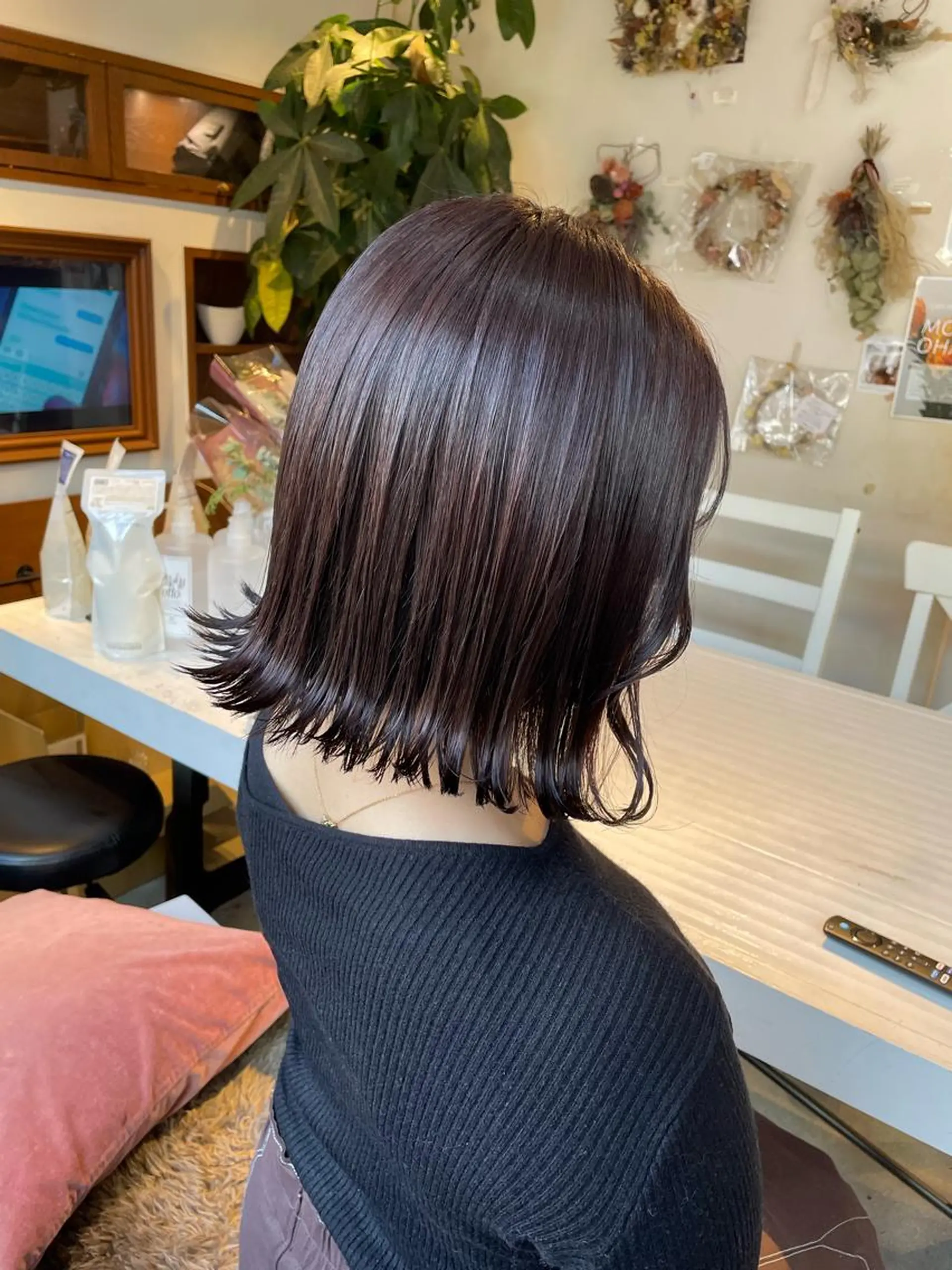 ミディアム カット ヘアカラー トリートメント 似合わせのプロ🕊 美髪矯正/ioriのヘアスタイル