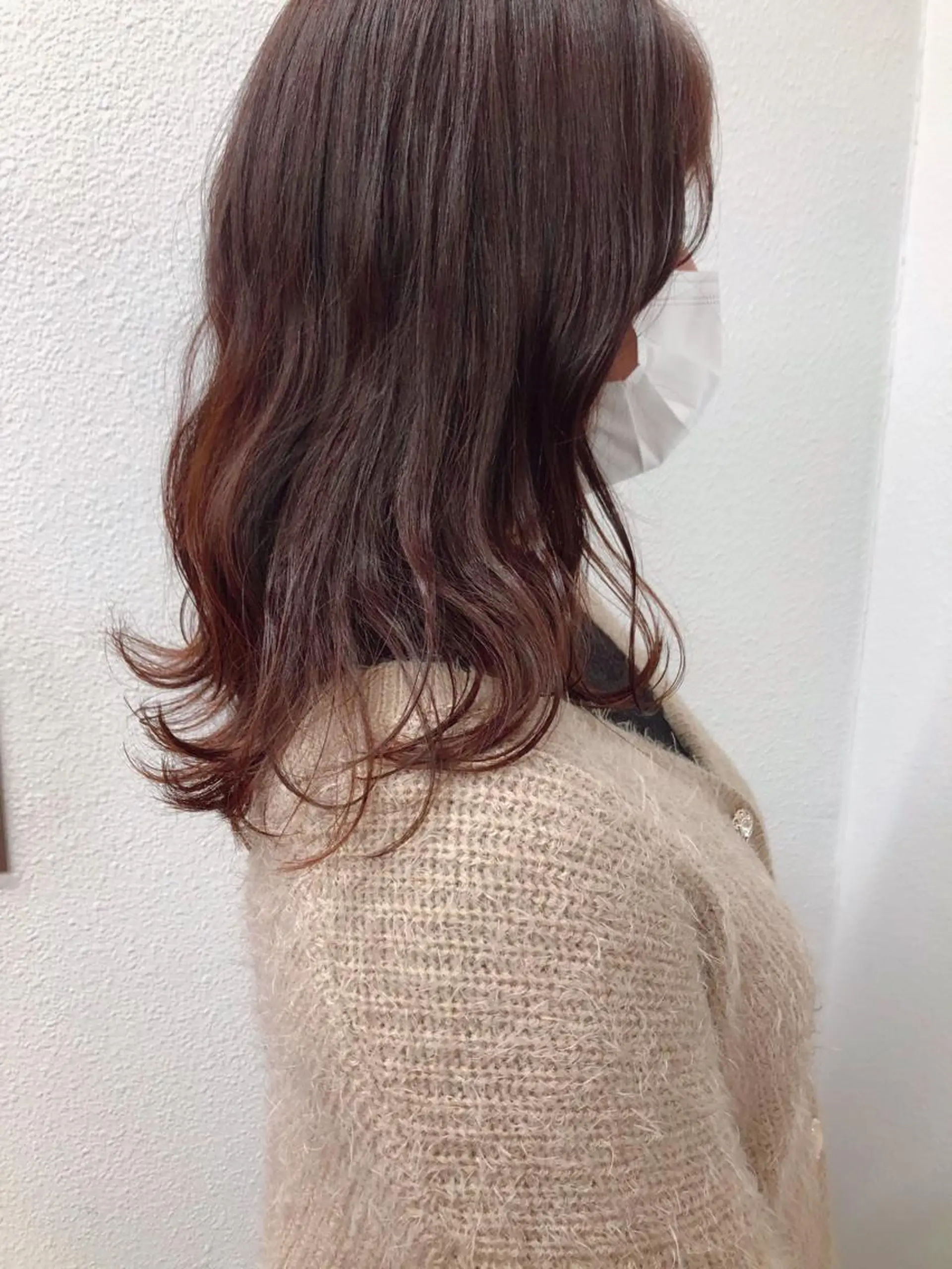 ミディアム ピンクブラウン レイヤーカット🎀 kanaのヘアスタイル