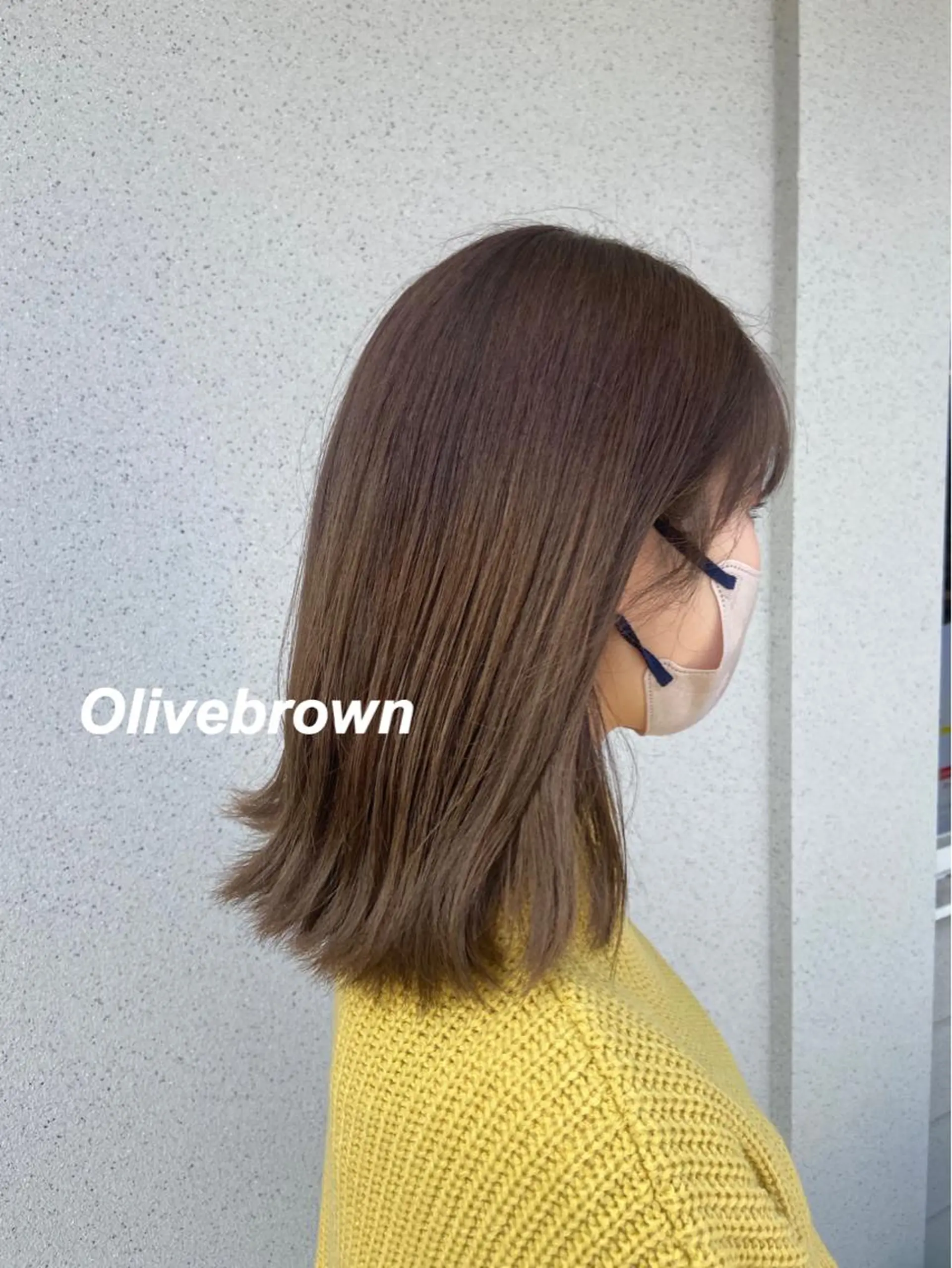 セミロング カラー オリーブカラー ヘアカラー トリートメント プルエクステ/インナ ーカラー🦊はるなのヘアスタイル