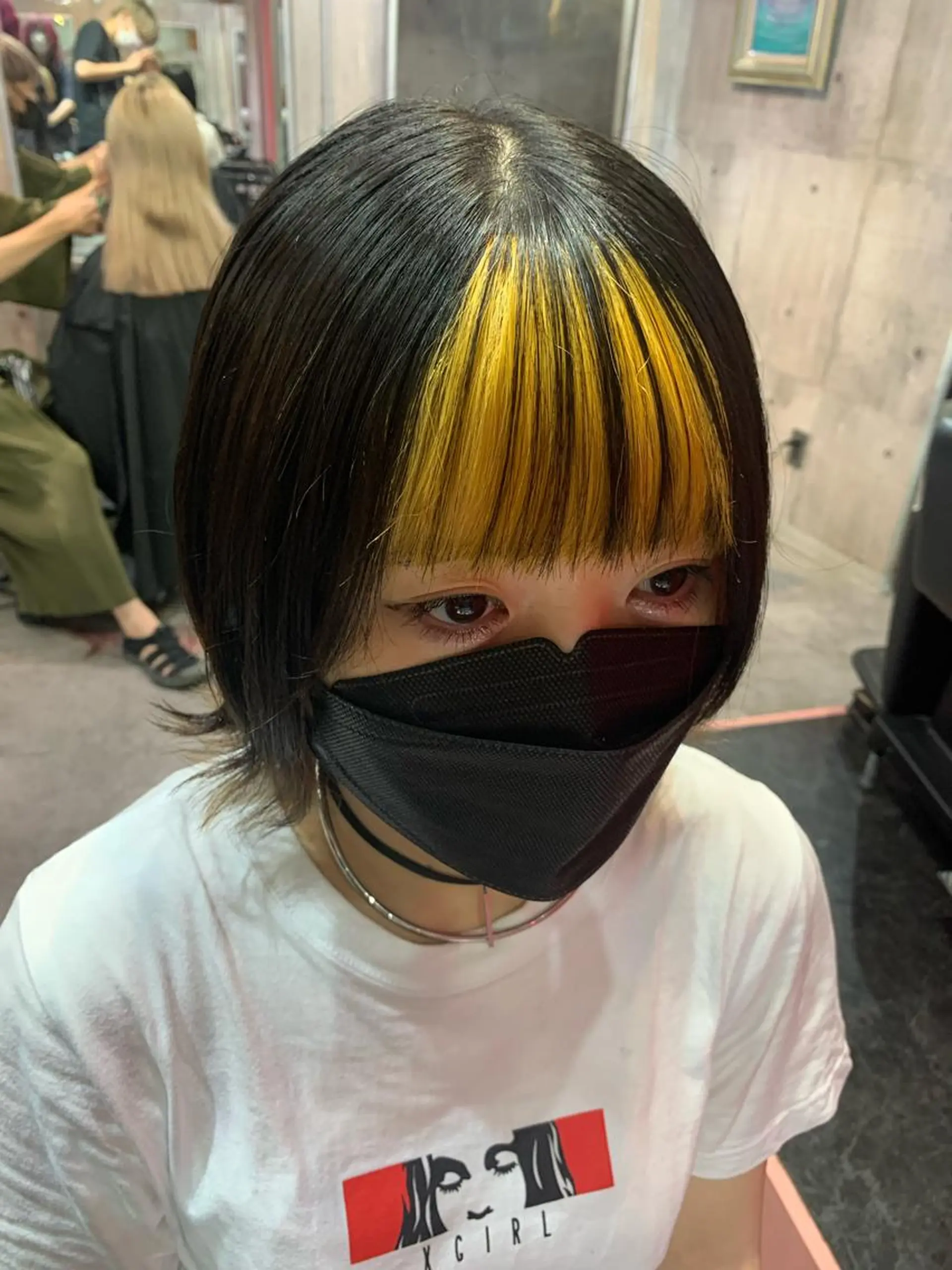 ショート カラー イエローカラー カット ヘアカラー ハイトーン/メンズ/ ウルフ特化   小松のヘアスタイル