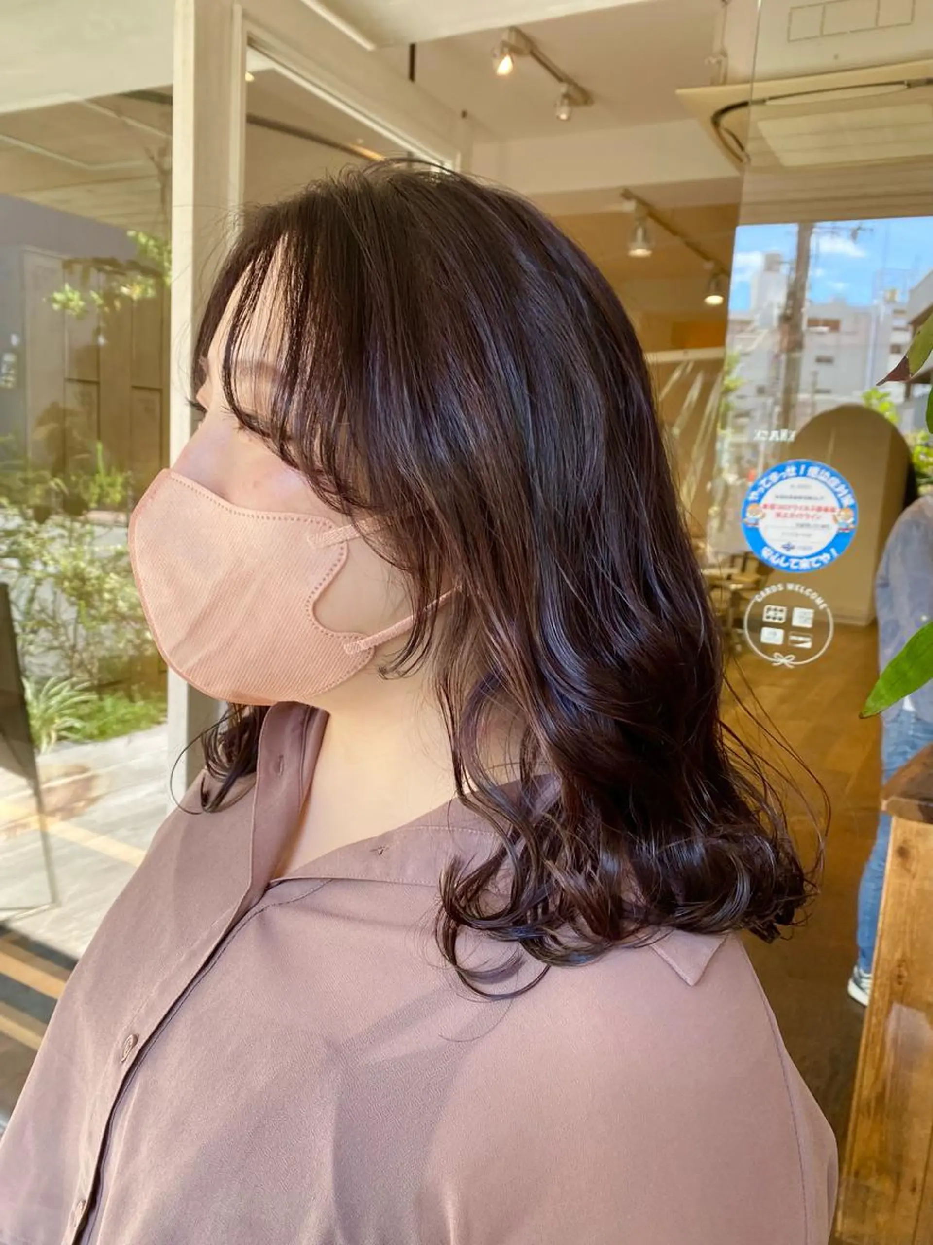 ミディアム カラー パーマ ヘアアレンジ BELLA阿部野 TOMOMIのヘアスタイル