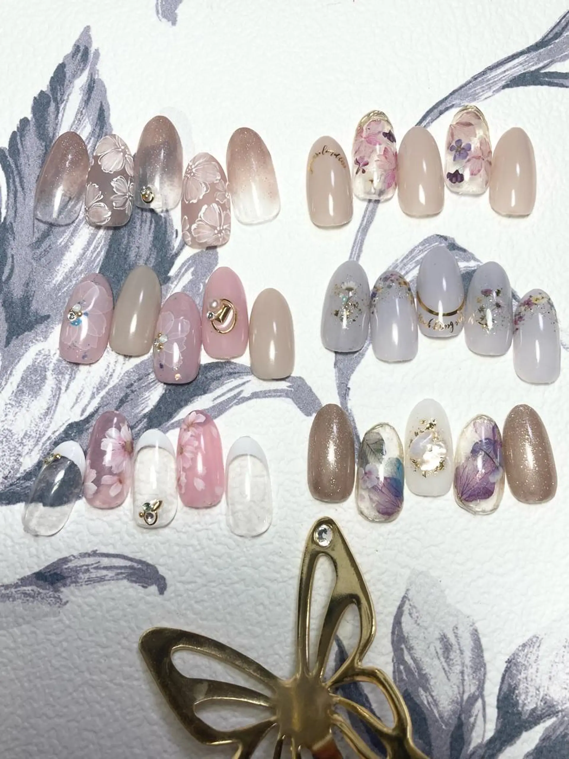 ネイル アートネイル フラワーネイル ジェルネイル パラジェル 春ネイル 巻き爪ケアーサロン LIEN(リアン)のネイルデザイン