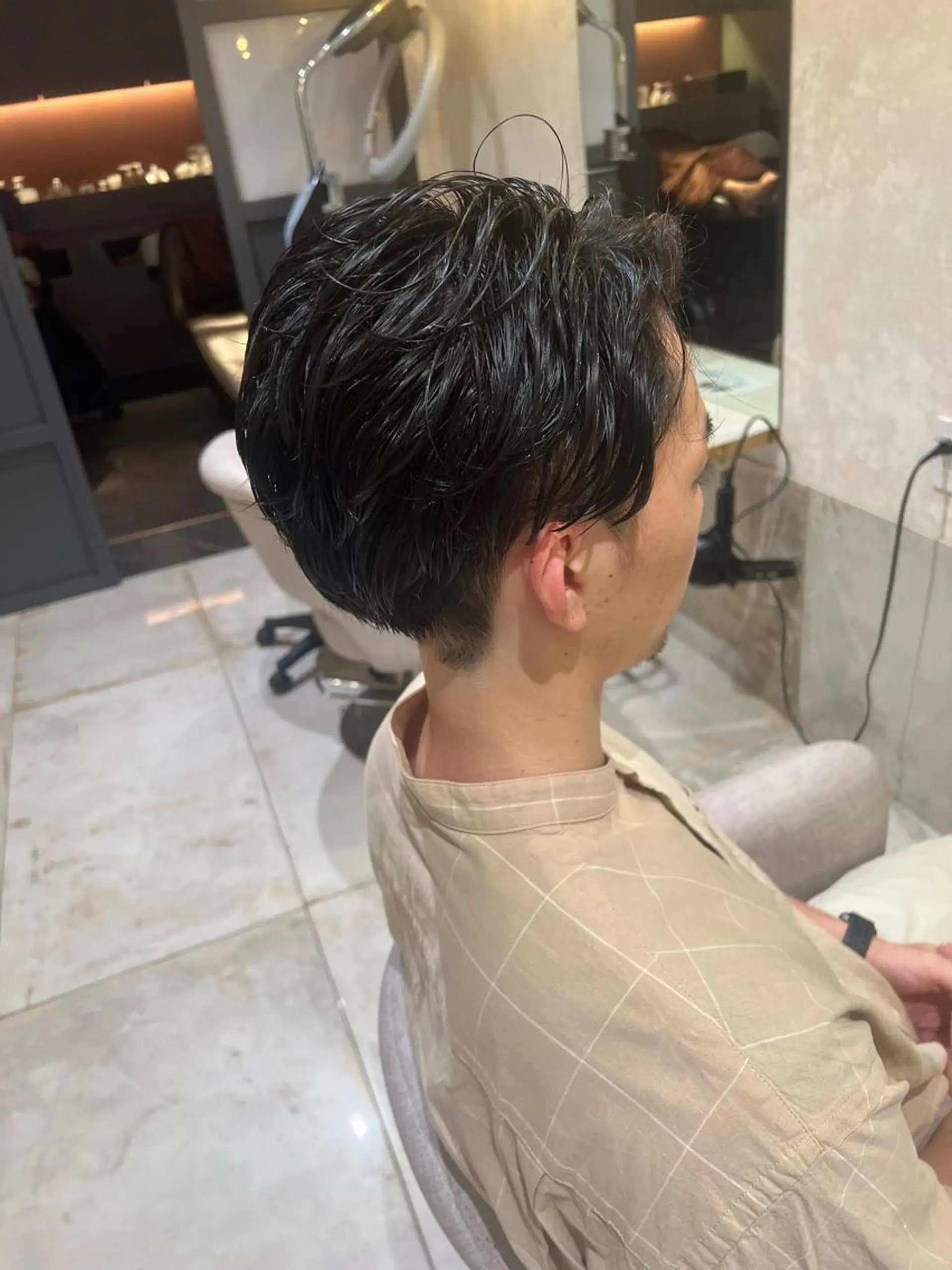 ショート パーマ メンズ カット パーマ CIEL天六店 三上春のヘアスタイル