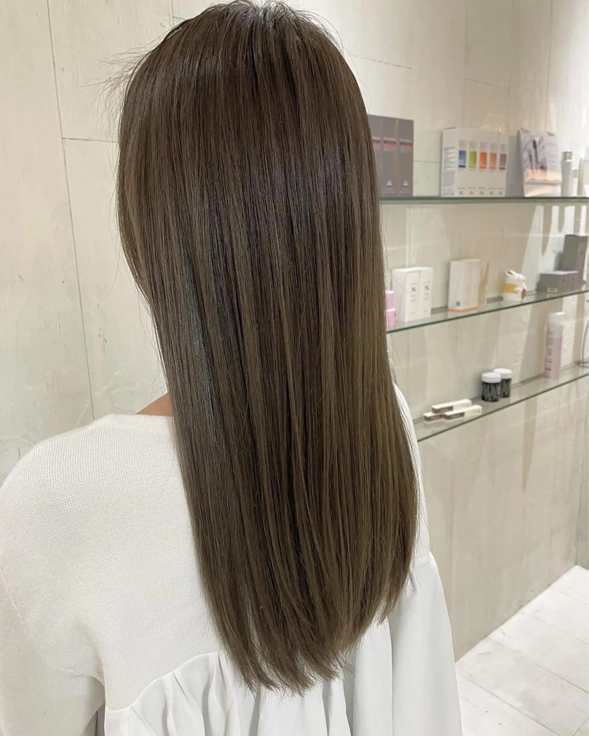 ロング カラー アッシュ 外国人風カラー レイヤーカット トリートメント カット ヘアカラー トリートメント 河合秀明/ショート /ボブ/レイヤーのヘアスタイル