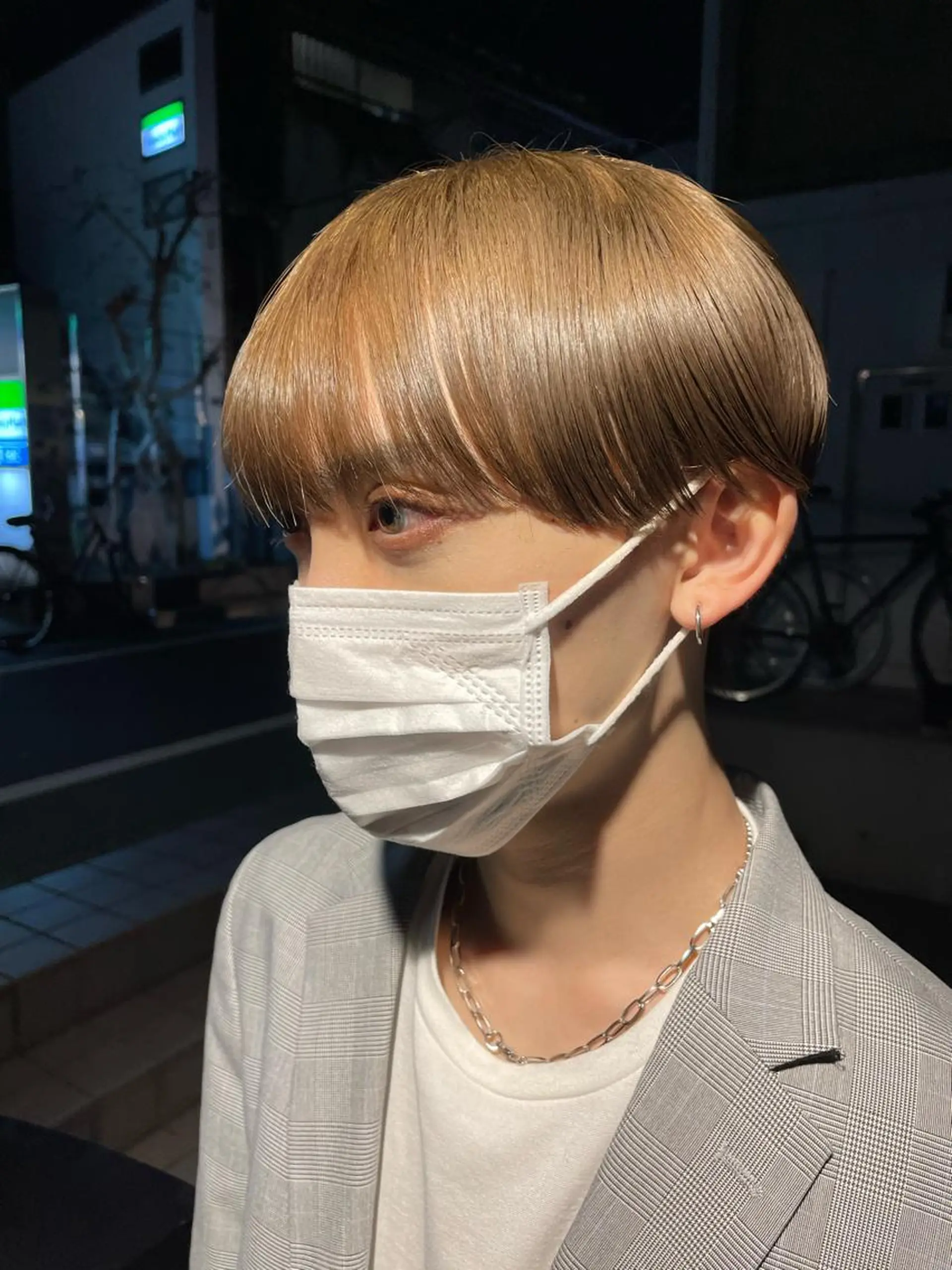 ショート カラー メンズ メンズバレイヤージュ メンズブリーチ センターパート フェードカット メンズハイライト ヘアカラー トリートメント ハイトーン/レイヤー 🌸さくらのヘアスタイル