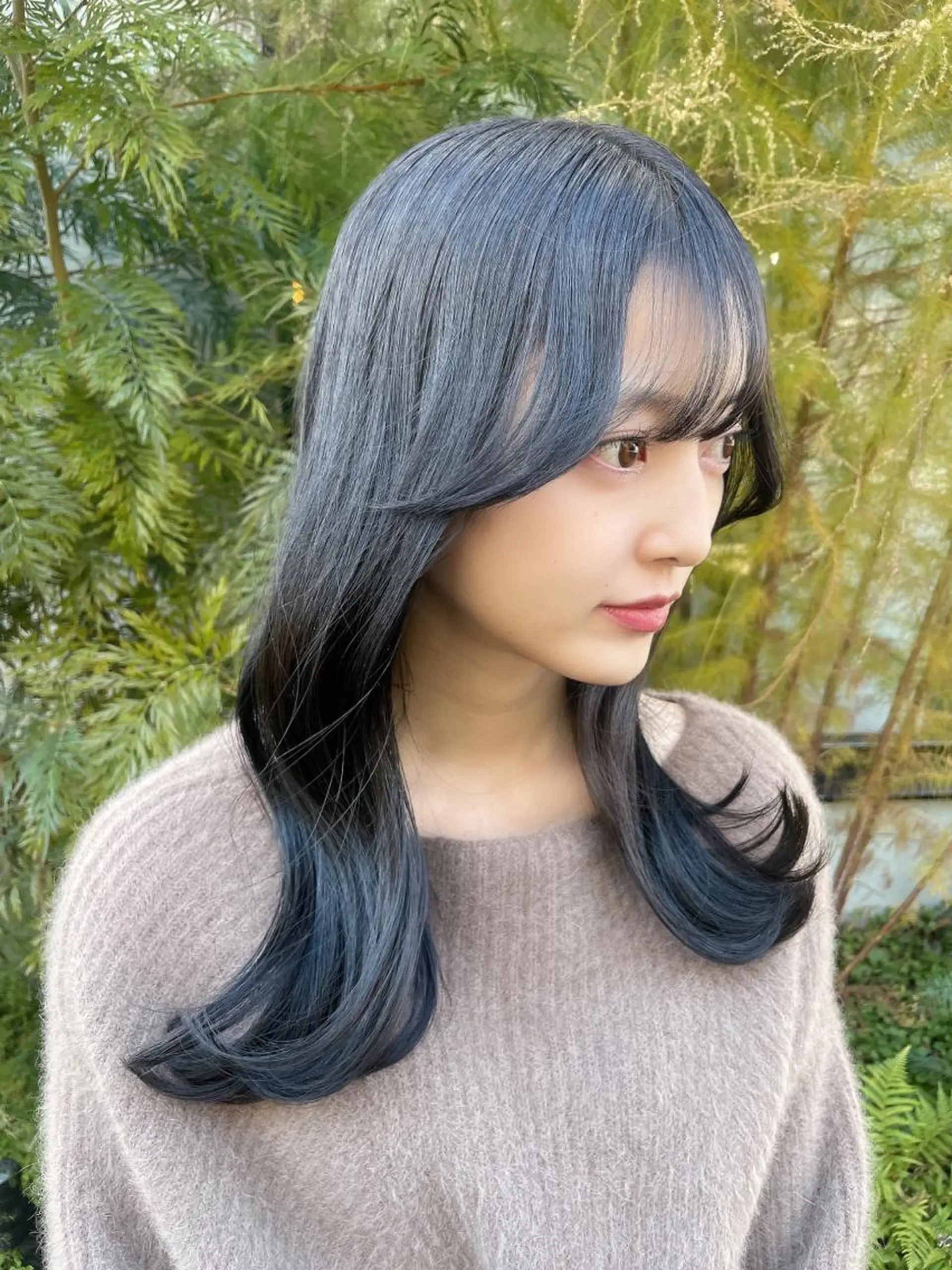 セミロング カラー 顔周りカット× 髪質改善【リョウ】のヘアスタイル