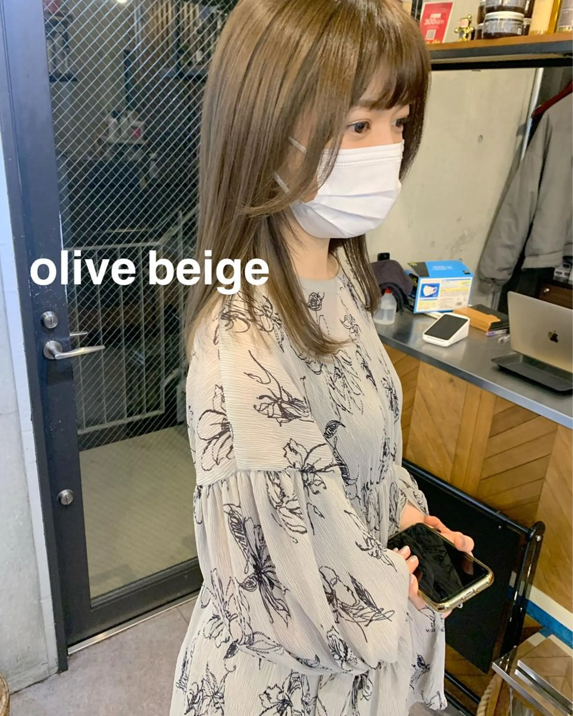 ミディアム カラー オレンジ カット ヘアカラー トリートメント ヘッドスパ 柔らかブラウン/顔周 りレイヤー♡ユウシのヘアスタイル