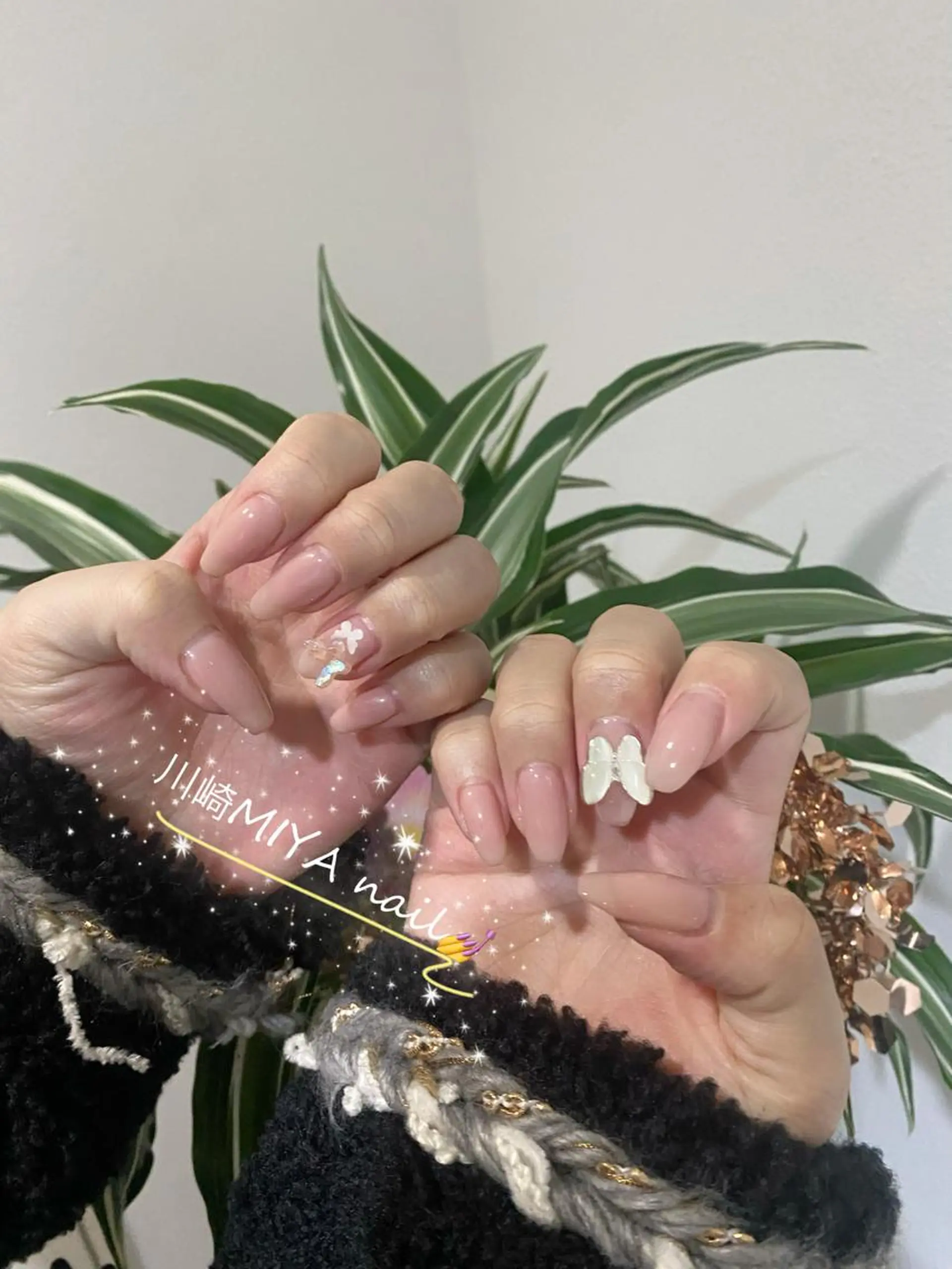 セミロング ハンドネイル ハンドケア 💜MIYA nail川崎店のネイルデザイン