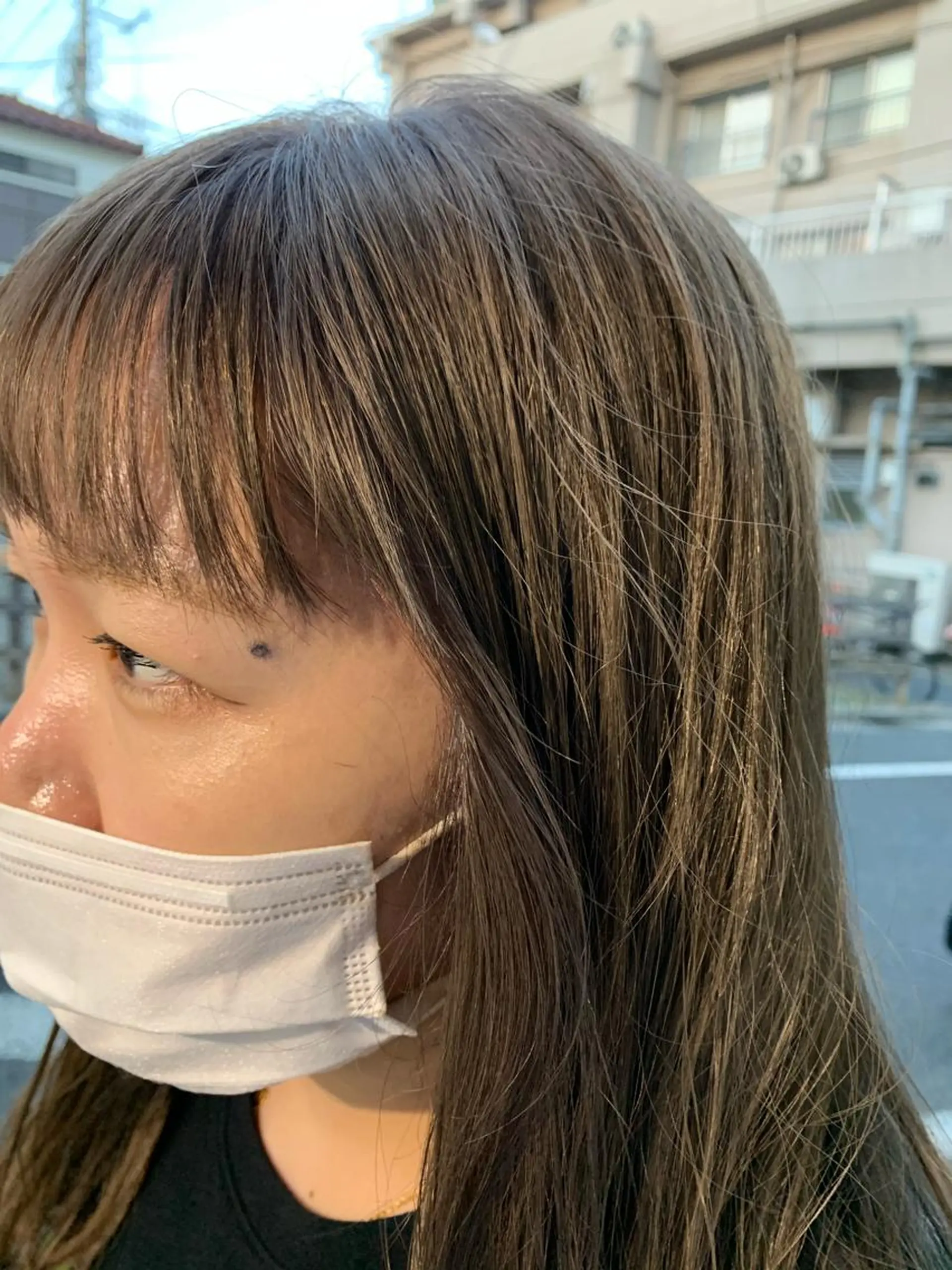 ロング カラー パーマ ヘアアレンジ メンズ グレージュ シルバー シルバーグレージュ カット ヘアカラー トリートメント パーマ/透明感カラー /ボブ/吉田一生のヘアスタイル