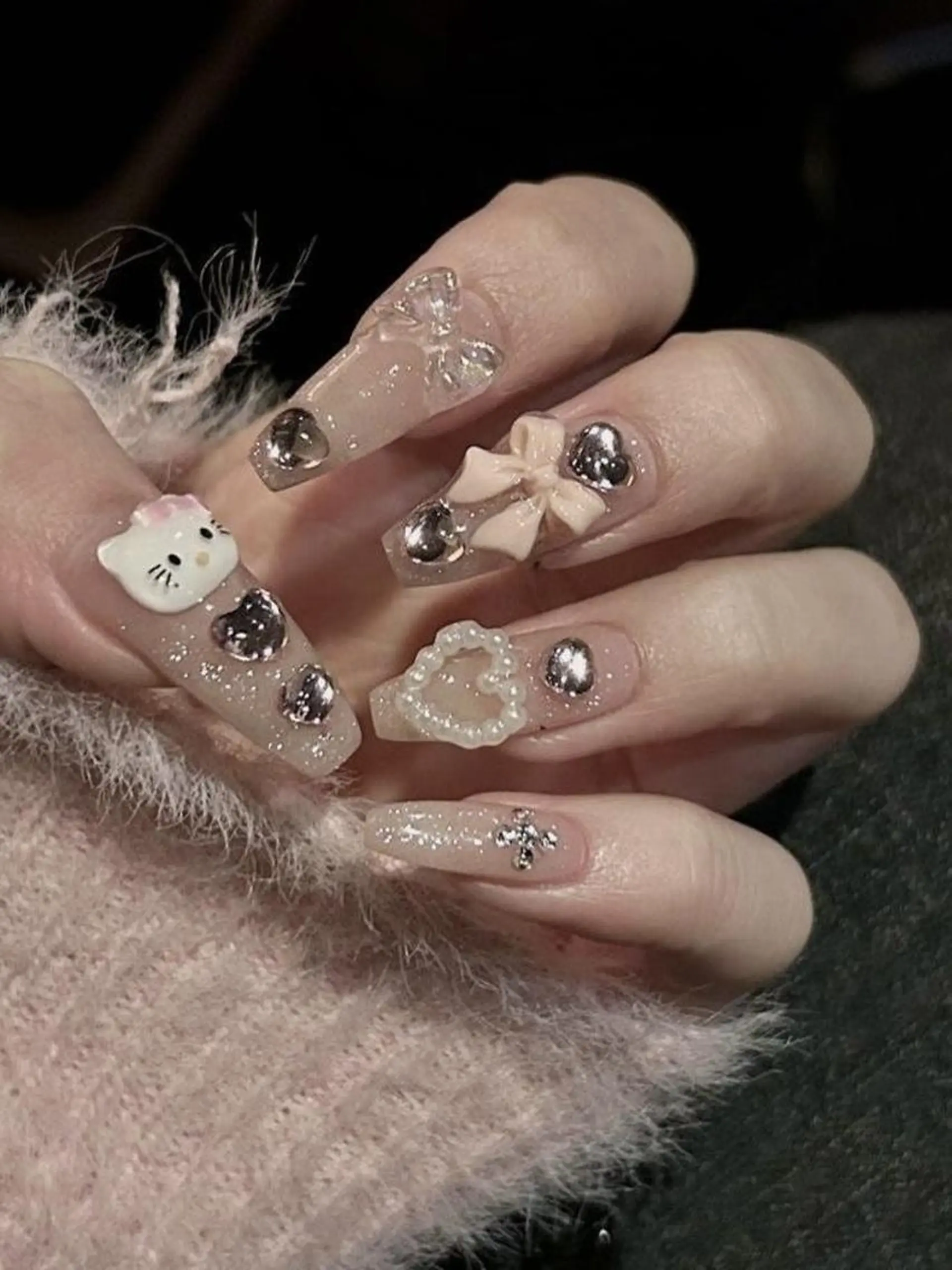 ネイル 長さ出し フレンチネイル グラデーション 卒業式 マグネットネイル ハンドネイル MIHANA ZENのネイルデザイン