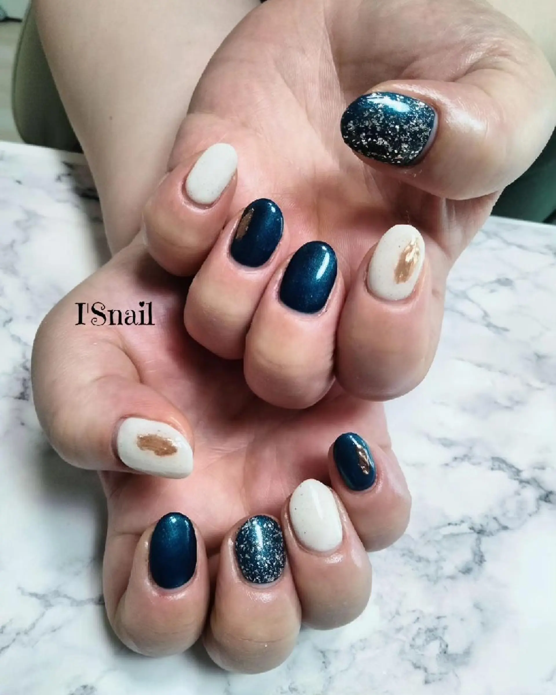 ネイル アートネイル ミラーネイル ニュアンスネイル I'S nail 佐野のネイルデザイン