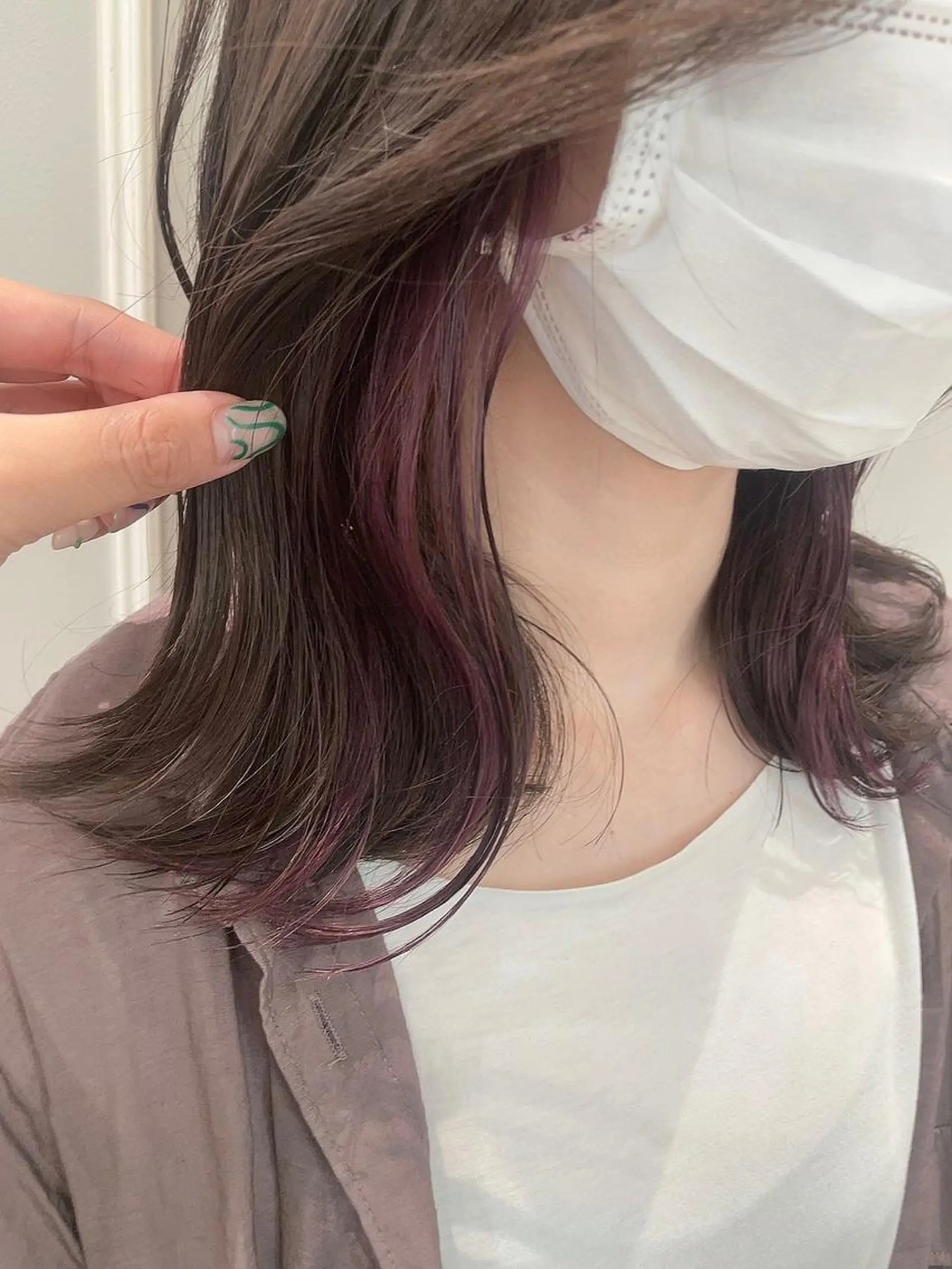 ミディアム カラー カシス バイオレットカラー カット ヘアカラー トリートメント 🦖鶴岡香純🦖 産休中のヘアスタイル