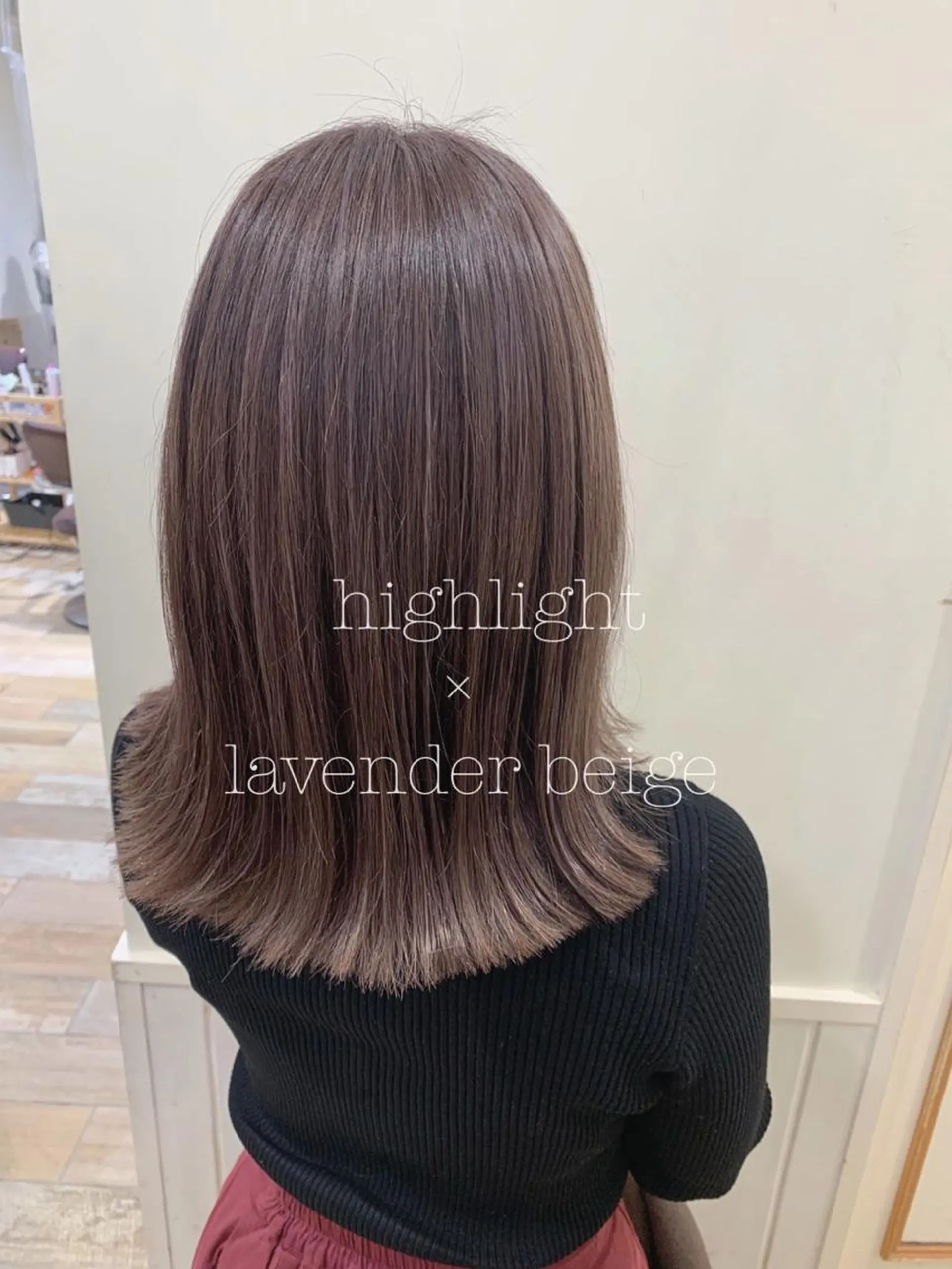 ミディアム カラー ヘアカラー トリートメント ぱつっとボブ/ 小野あかねのその他イメージ