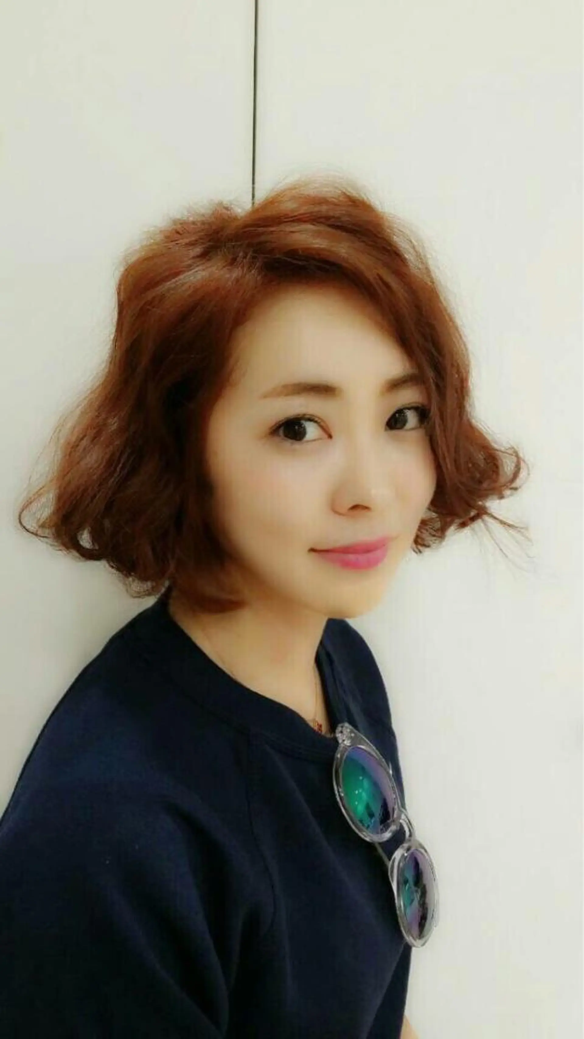 ミディアム カラー オレンジ ボブ きむえり/髪質改善 /セット/カラーのヘアスタイル