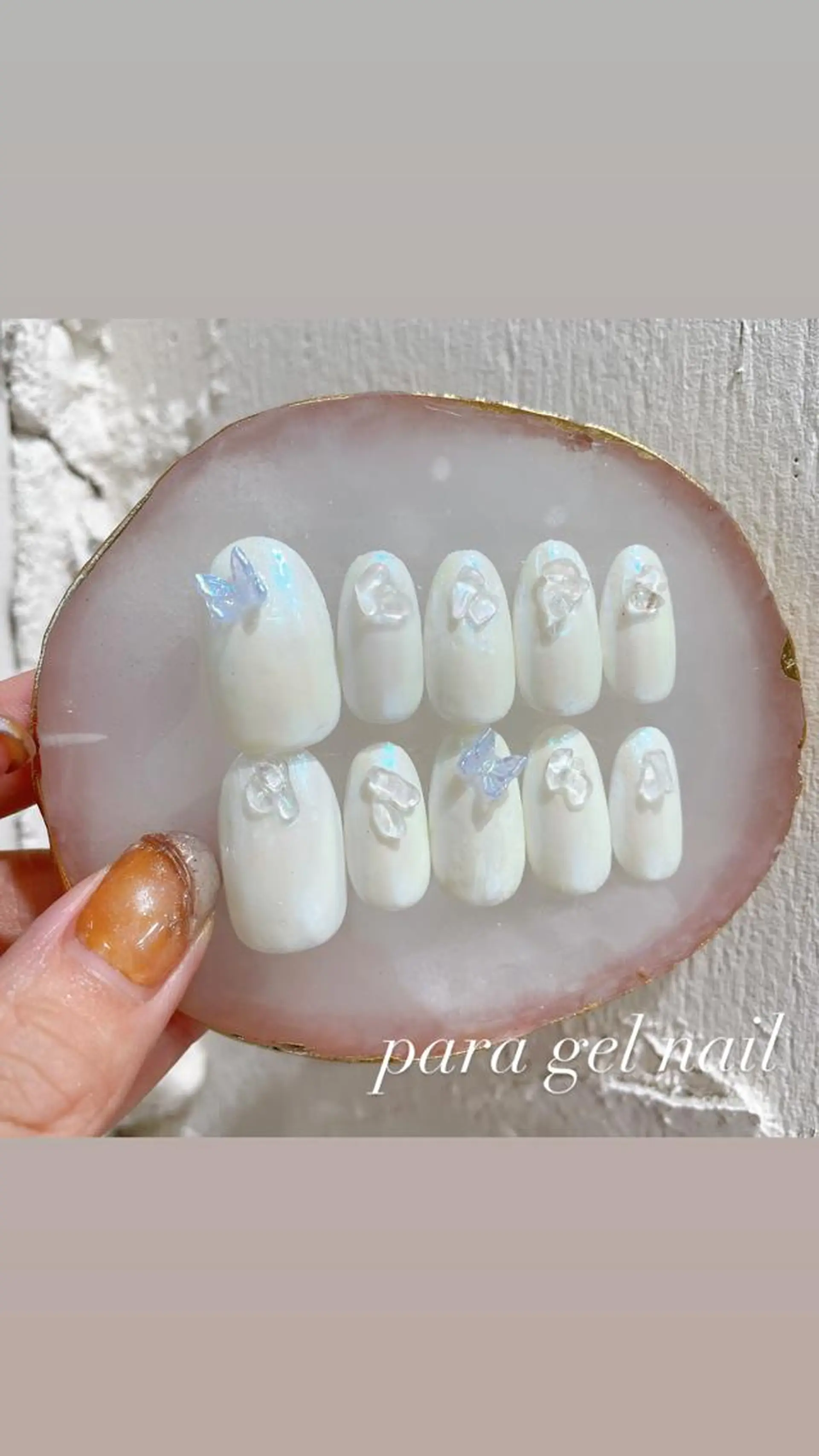 ネイル ジェルネイル パラジェル ハンドネイル 淡色ネイル 🎀moeのネイルデザイン
