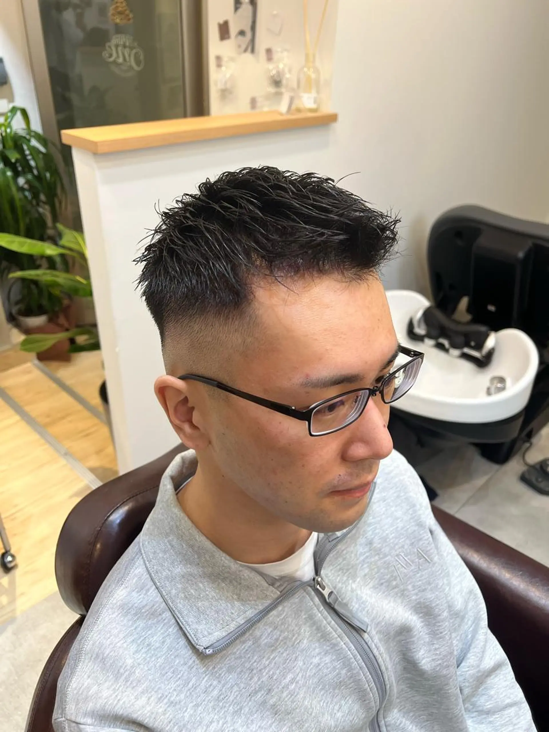 ショート カラー パーマ ヘアアレンジ メンズ キッズ フェードカット カット Naya Takumaのヘアスタイル