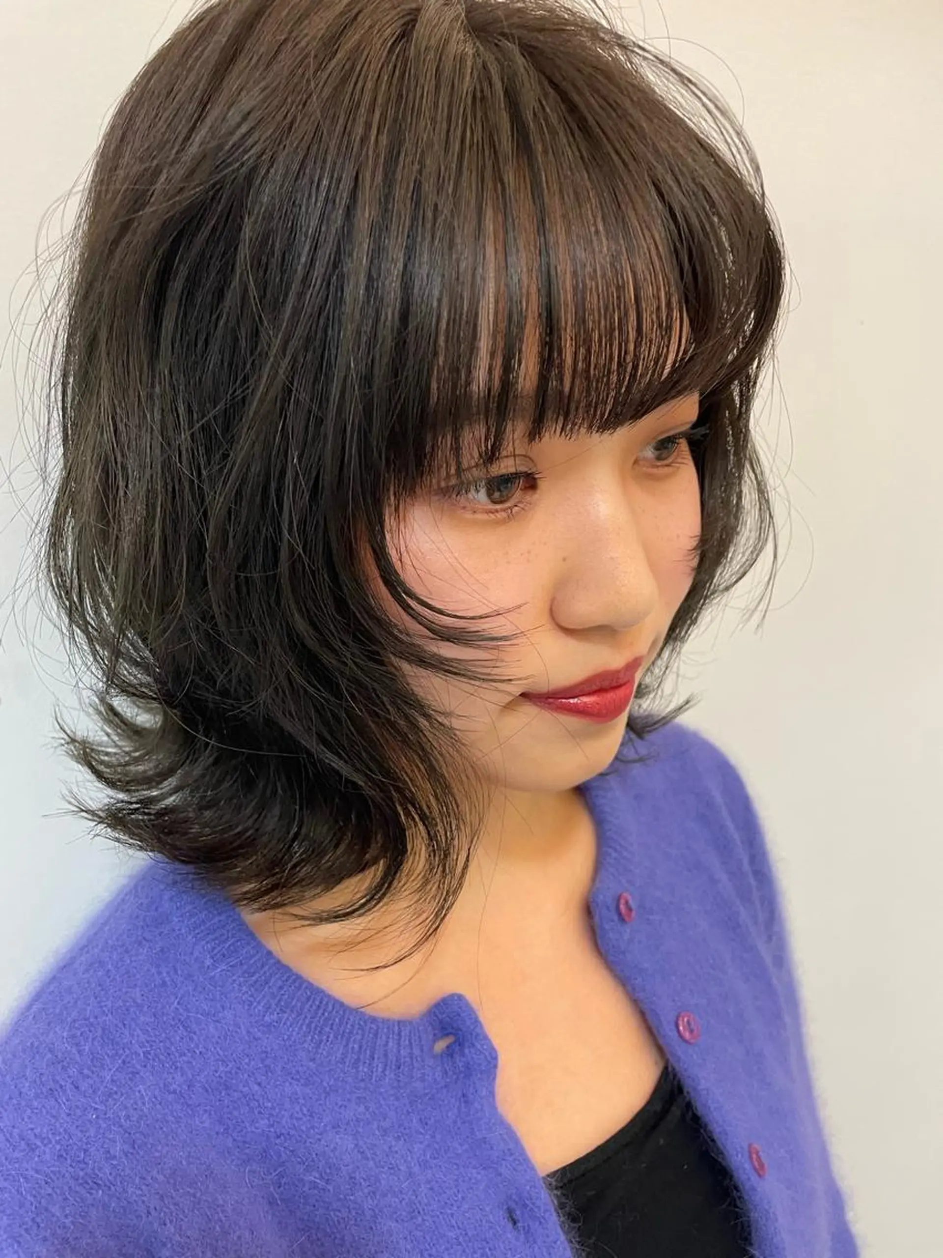 ミディアム 顔まわりレイヤー レイヤーカット 髪質改善クロスパーマ モリオカ モエ💫のその他イメージ