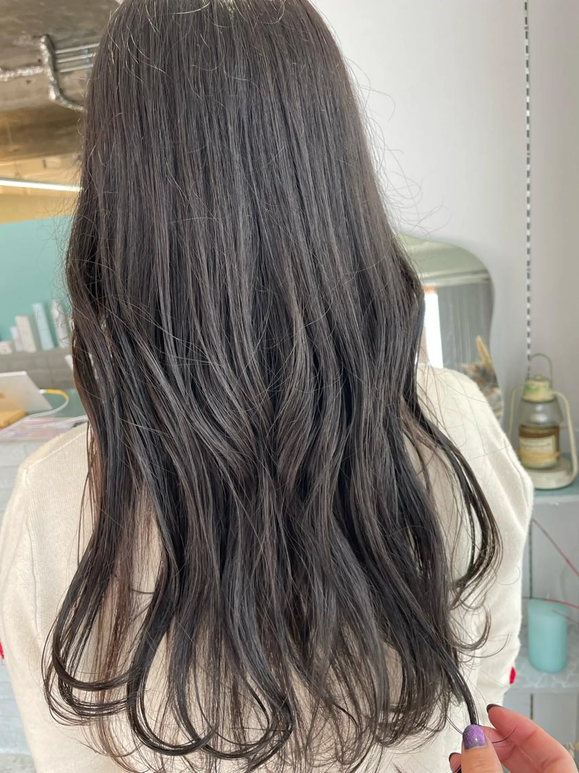 ロング カラー グレージュ INCE HAIR 梅田　阪口のヘアスタイル