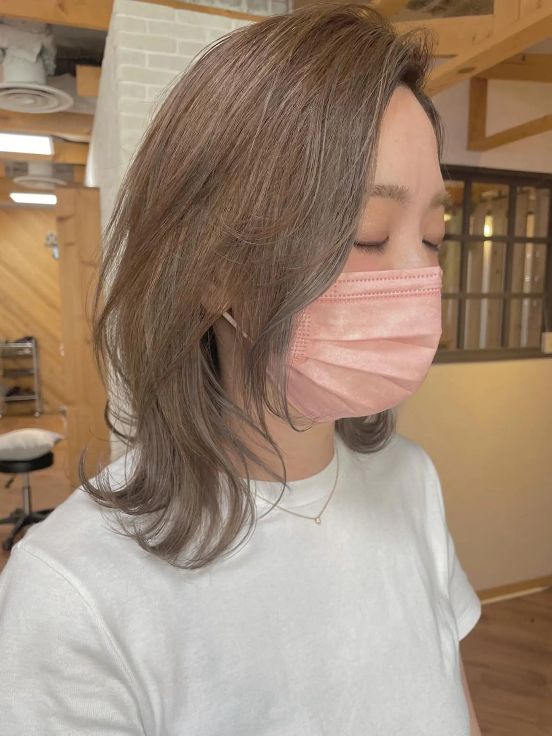 ミディアム カラー hair salon Ranun髪質改善のヘアスタイル