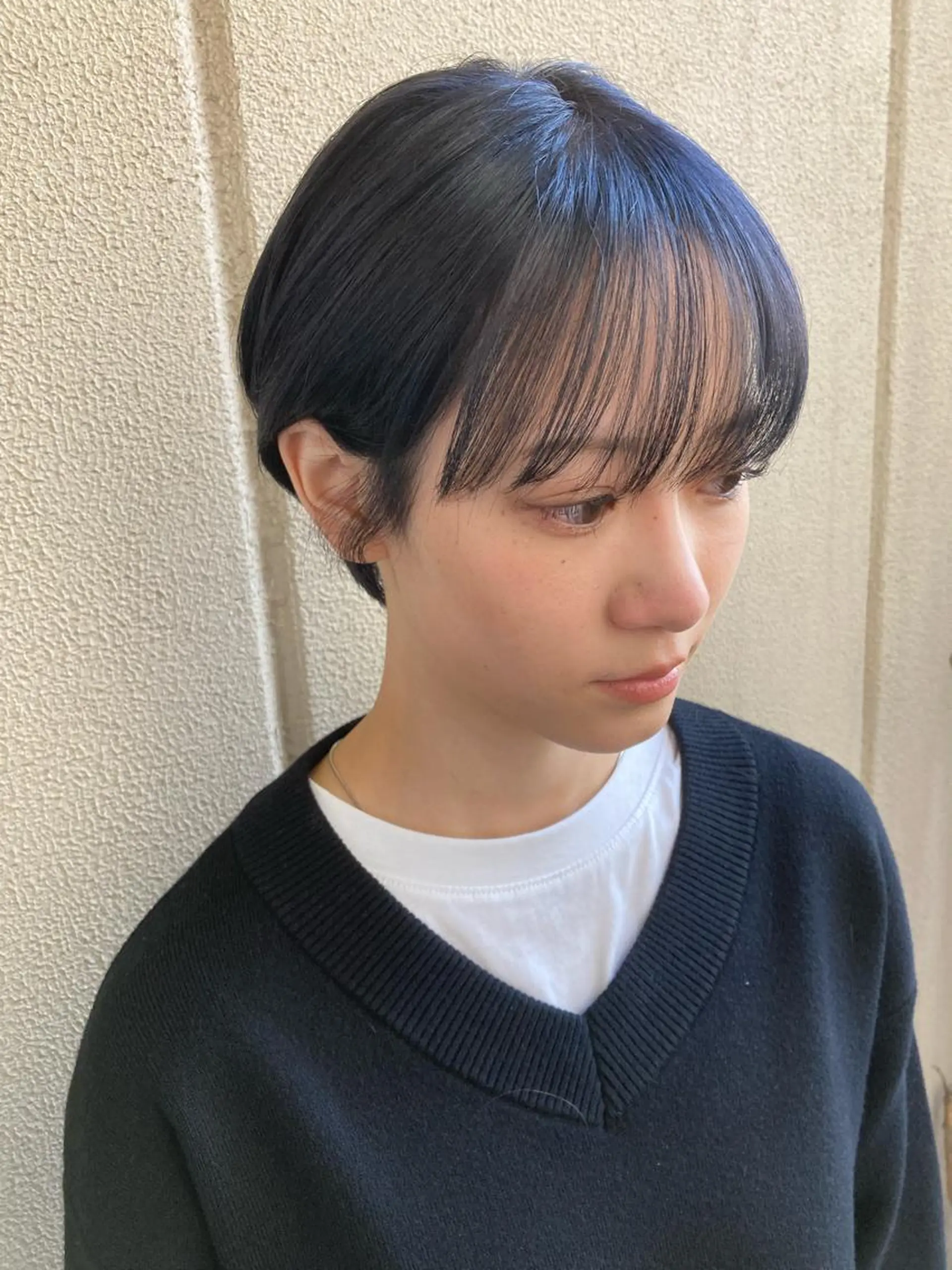 ショート カラー 丸みショート ブリーチ ブルーカラー ネイビーカラー ショートヘア カット ヘアカラー カラーリスト菅野 竜矢🌈のヘアスタイル