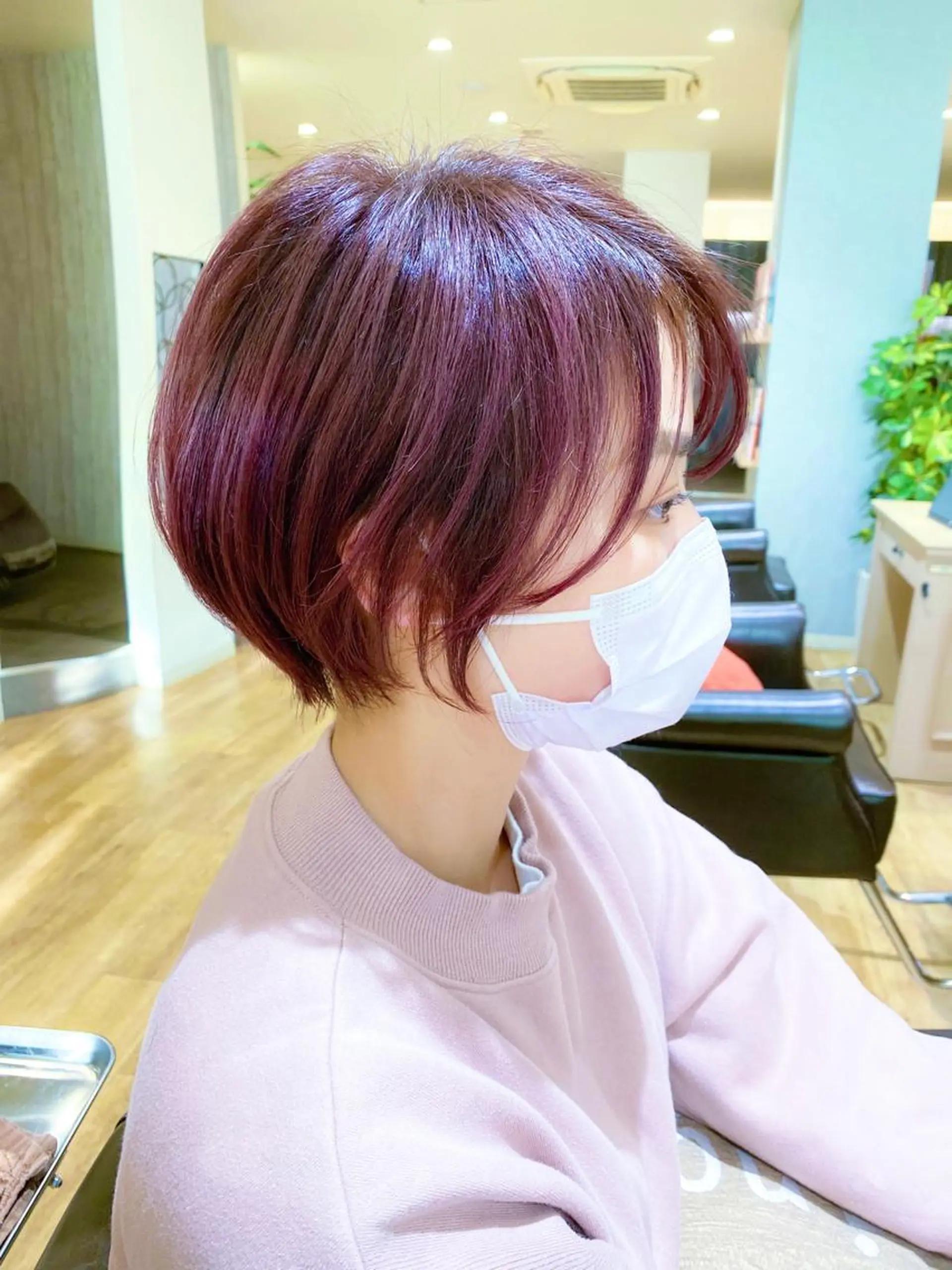 ショート カラー ショートボブ 丸みショート ボブ ショートヘア 柳 雄輝のヘアスタイル