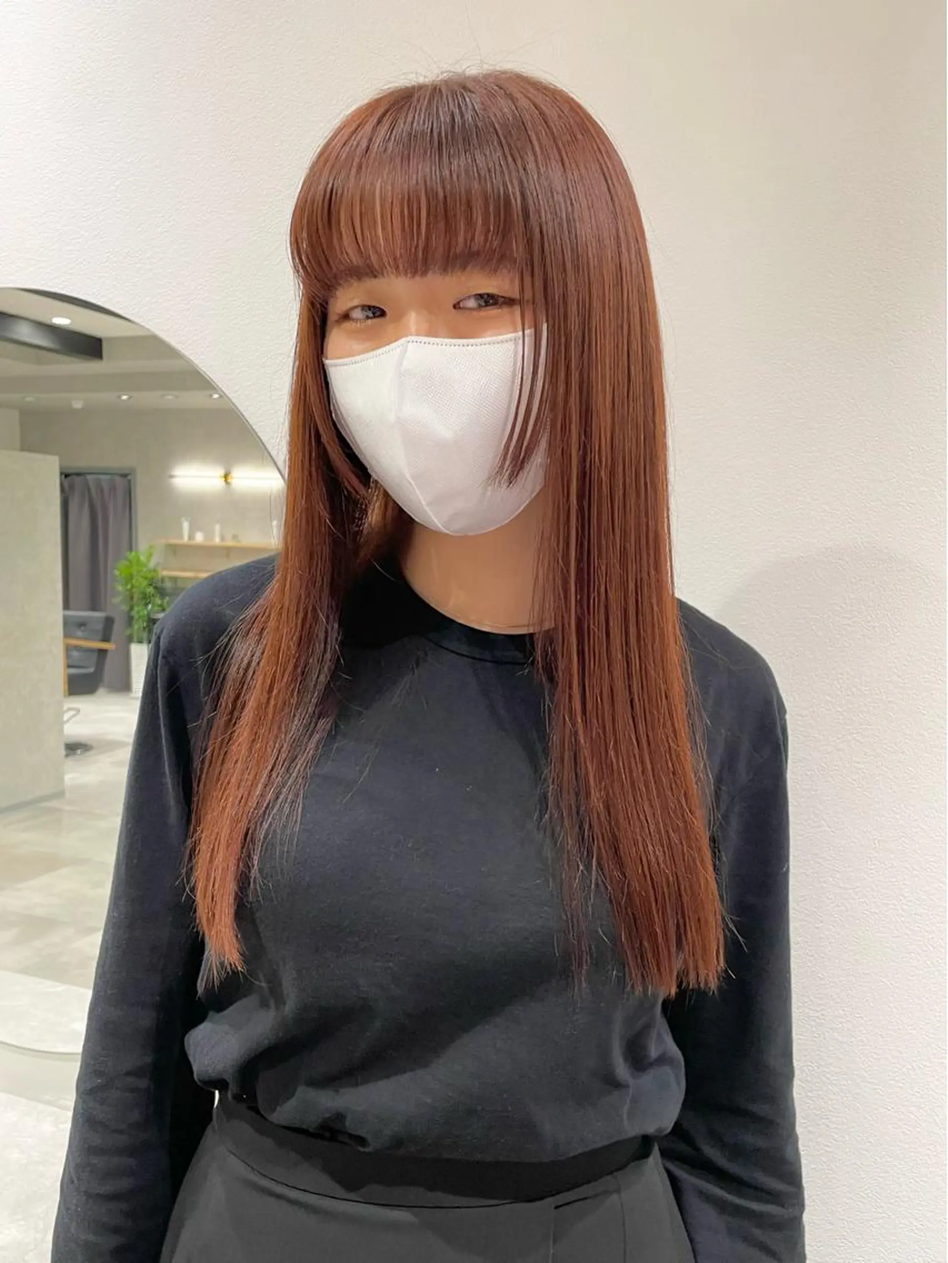 ロング カラー カット ヘアカラー トリートメント 🍊暖色×顔周り 🍊cocoroのヘアスタイル