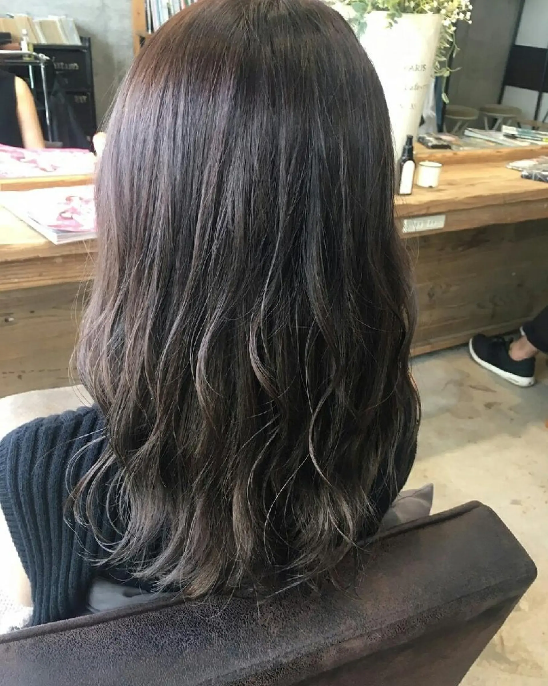 セミロング カラー パーマ ヘアアレンジ メンズ キッズ ネイル マツエク・マツパ バイオレットカラー 🌸グレージュ/ ベージュ🌸yutaのヘアスタイル