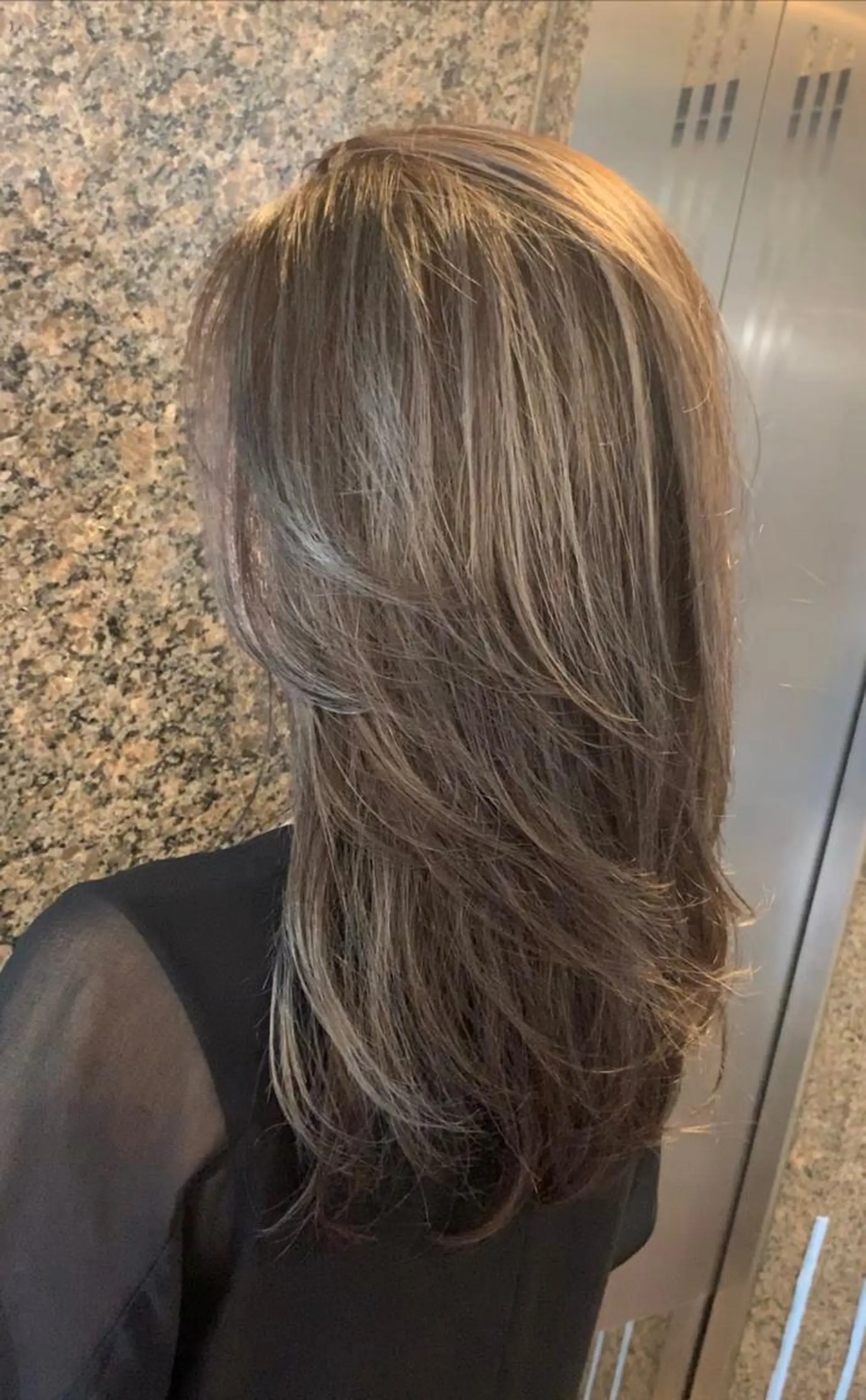 セミロング ハイライト ヘアカラー ブリーチ＆カラーが 得意☀️望月宣雄☀️のヘアスタイル