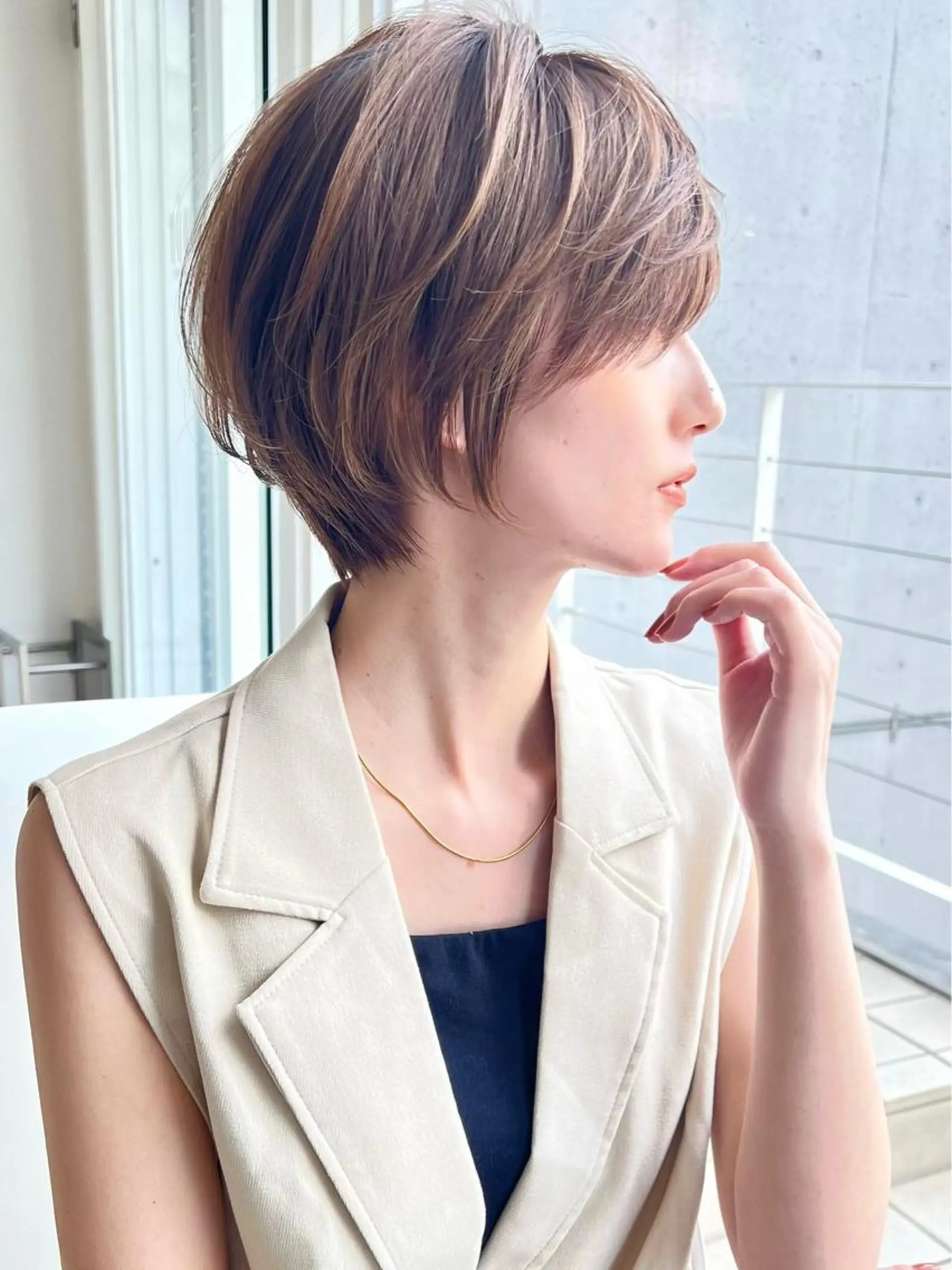 ショート カット ヘアカラー トリートメント ショート/ボブ/縮毛 三上達大のヘアスタイル