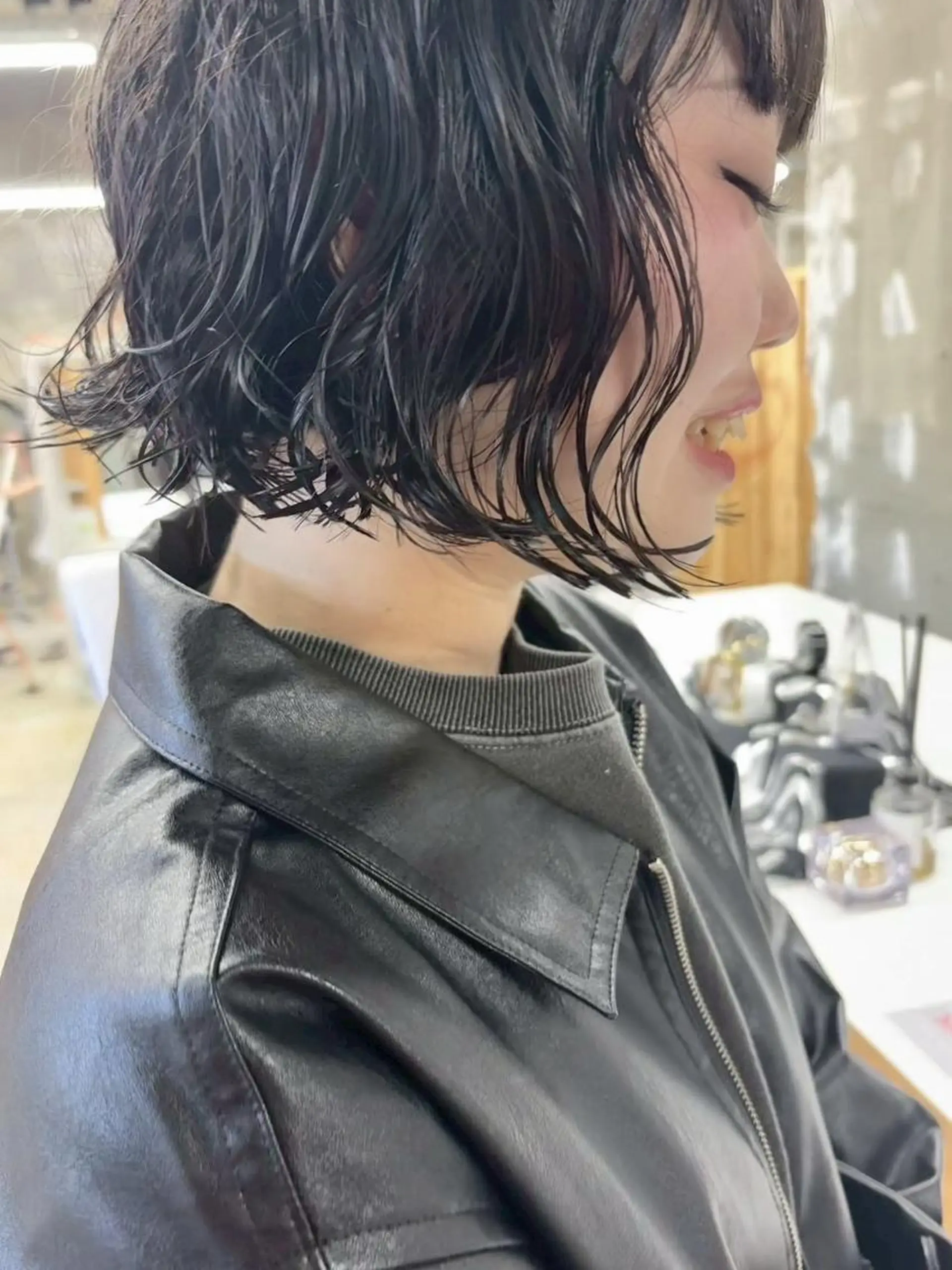 ミディアム パーマ ミディアムパーマ ボブ カット パーマ 《ボブ・パーマ》 くりーわ🌰ゆいなのヘアスタイル