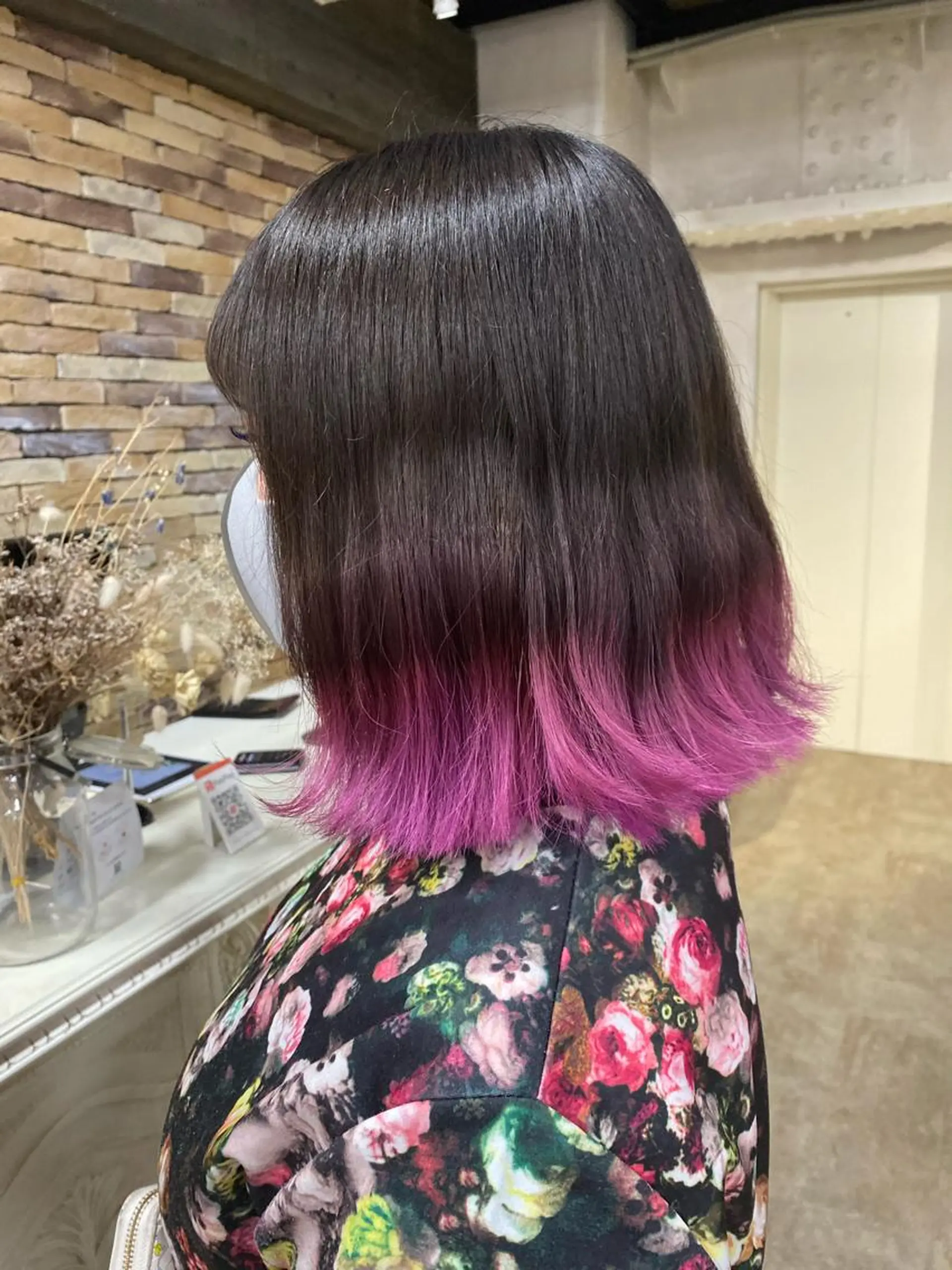 ミディアム カラー グラデーションカラー ピンクカラー ピンクパープル パープルカラー ヘアカラー ミニモお気に入り数 No.1宍戸雄弥のヘアスタイル