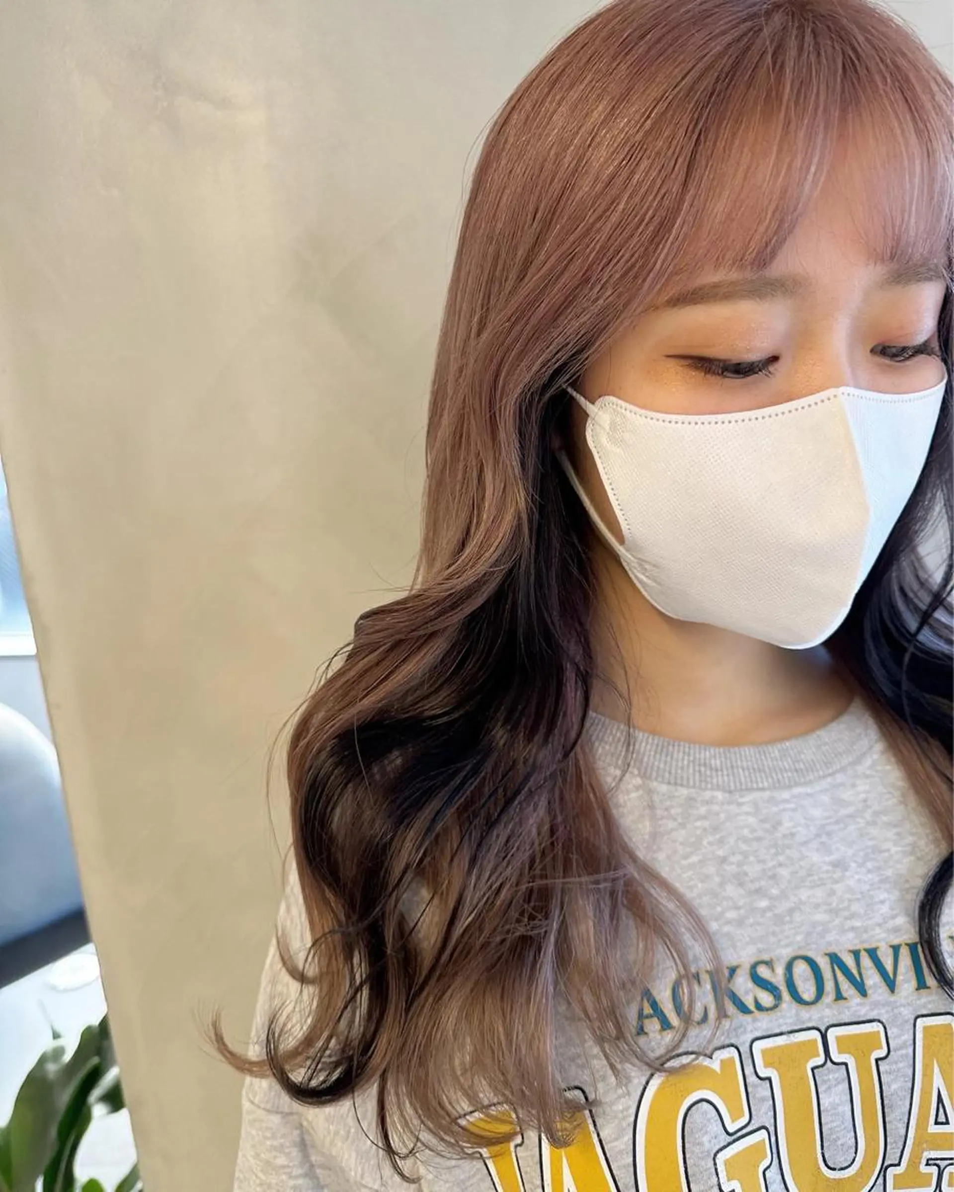 ロング カラー ヘアアレンジ インナーカラー ヘアカラー トリートメント オリーブ透明感カラー 表参道/MIKUのヘアスタイル