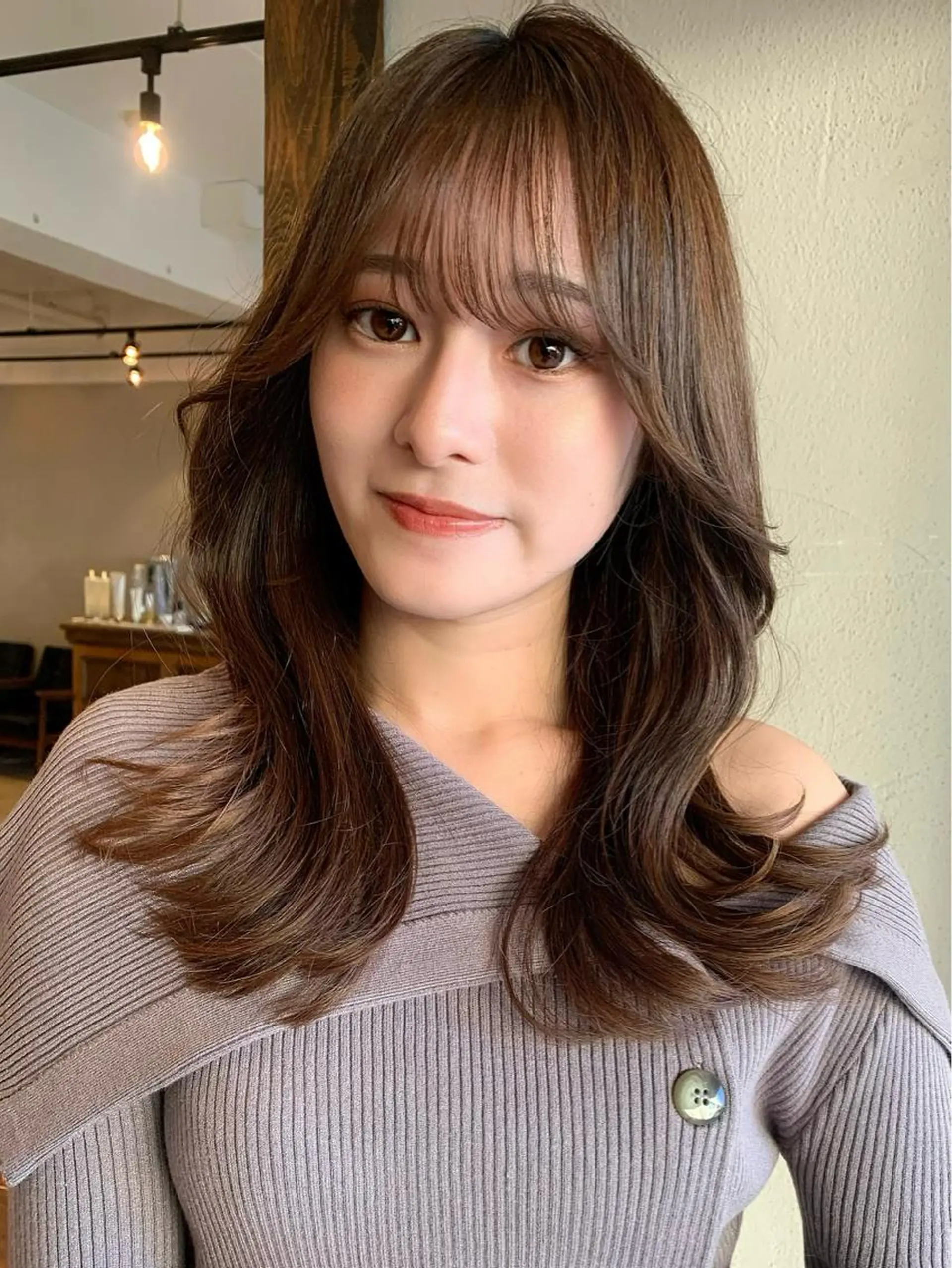 ロング カラー 透明感/オリーブ/ グレージュ/YUKAのヘアスタイル