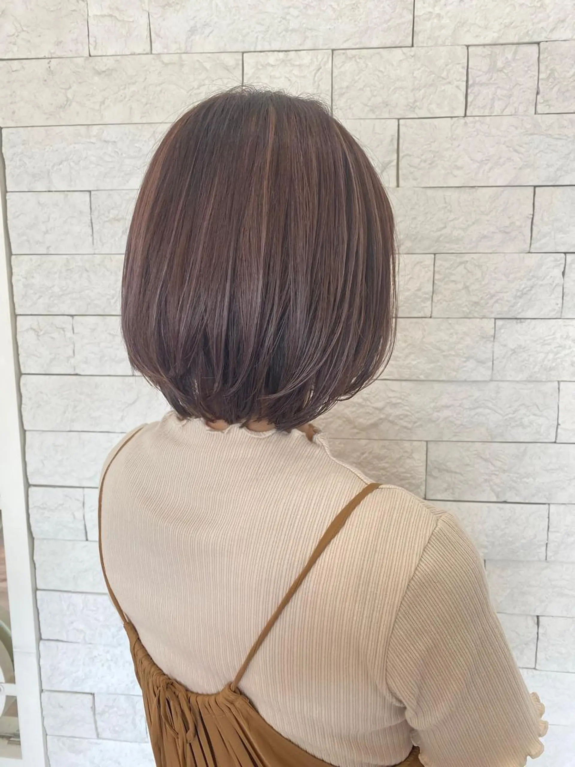 ミディアム カラー ハイライトカラー ハイライト とびまつ /ショート/脱白髪染のヘアスタイル