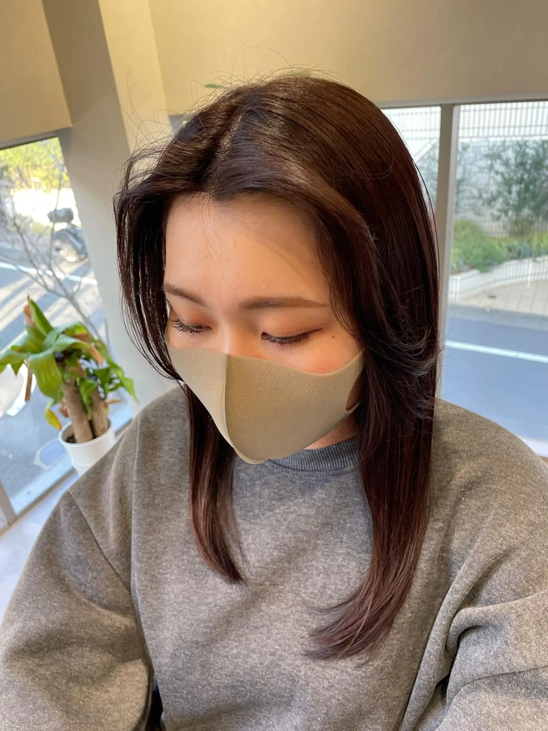 ミディアム カット ヘアカラー トリートメント 韓国風/オシャレ /縮毛矯正/滝口琴未のヘアスタイル